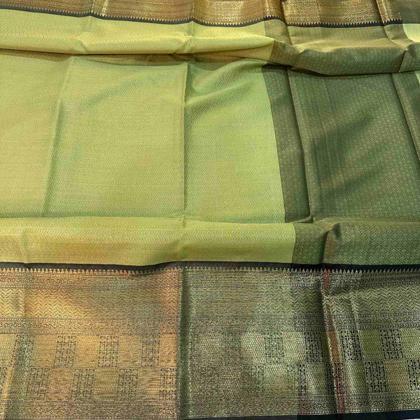 Mehendi Green Kanchi Kora Silk Banarasi