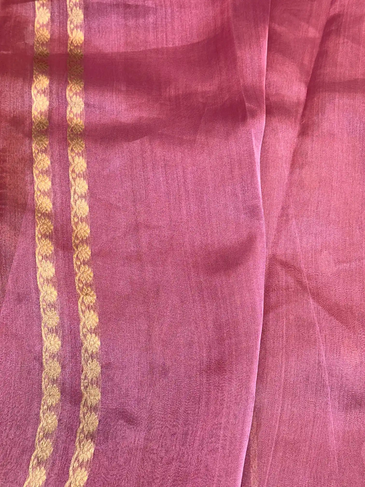 Multicoloured Handwoven Pure Tissue Silk Saree