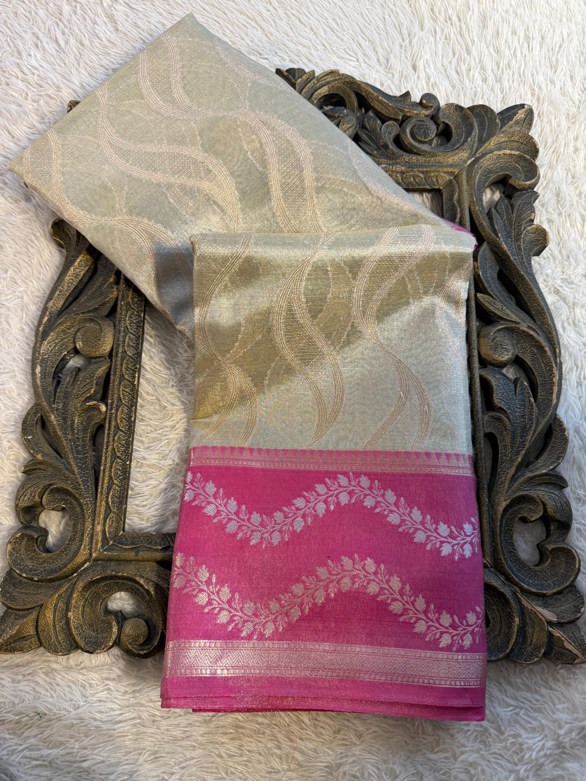 Eccentric zari weave Softsilk Banarasi Saree