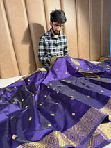Nayanthara Ma’am Inspired Soft Katan Silk Golden Zari Diamond Buti Saree