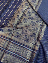 Nevy Blue Warm Silk Zari Buti Banarasi Saree