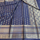 Nevy Blue Warm Silk Zari Buti Banarasi Saree