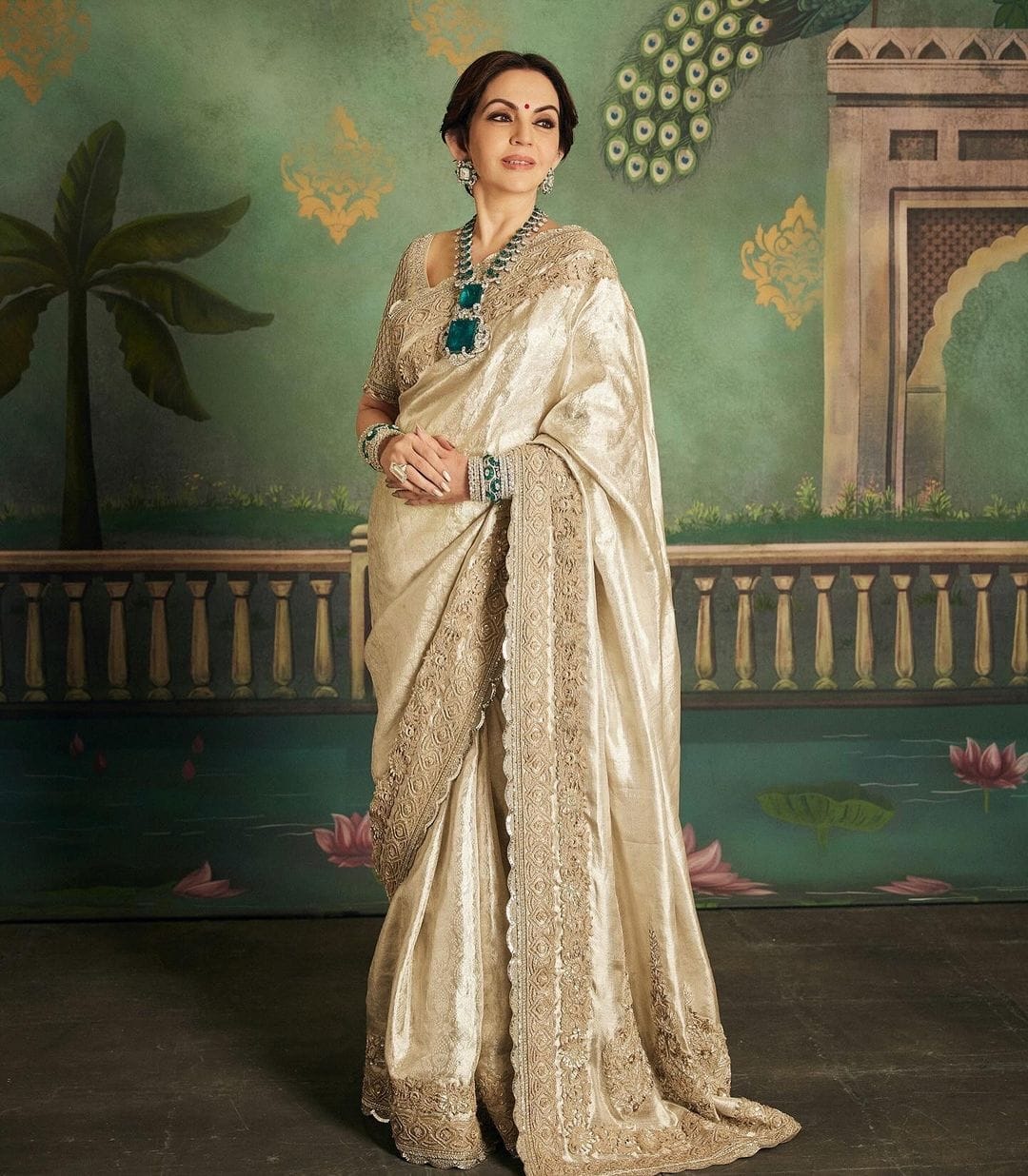 Nita Ambani Ma’am Inspired Glass Tissue Silk Saree