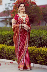 Nita Ambani Ma’am Inspired Red Saree