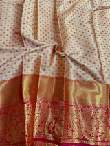 Orange Kanjeevaram Tissue Silk Meenakari Banarasi Saree