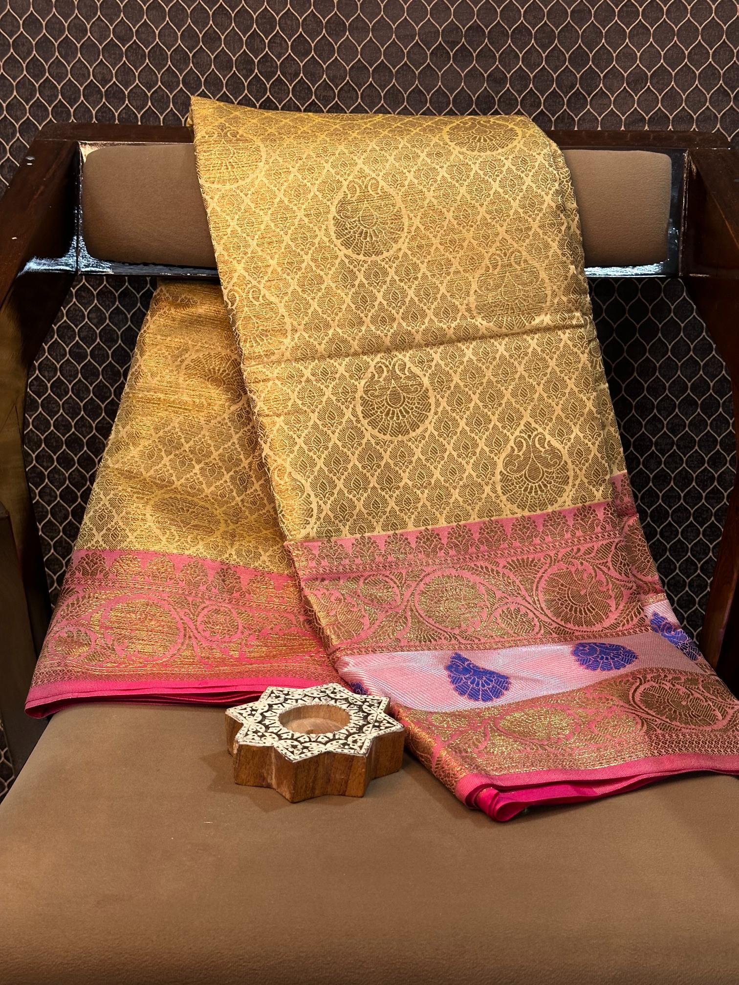 Eccentric Zari Weave Softsilk Heritage Banarasi Saree