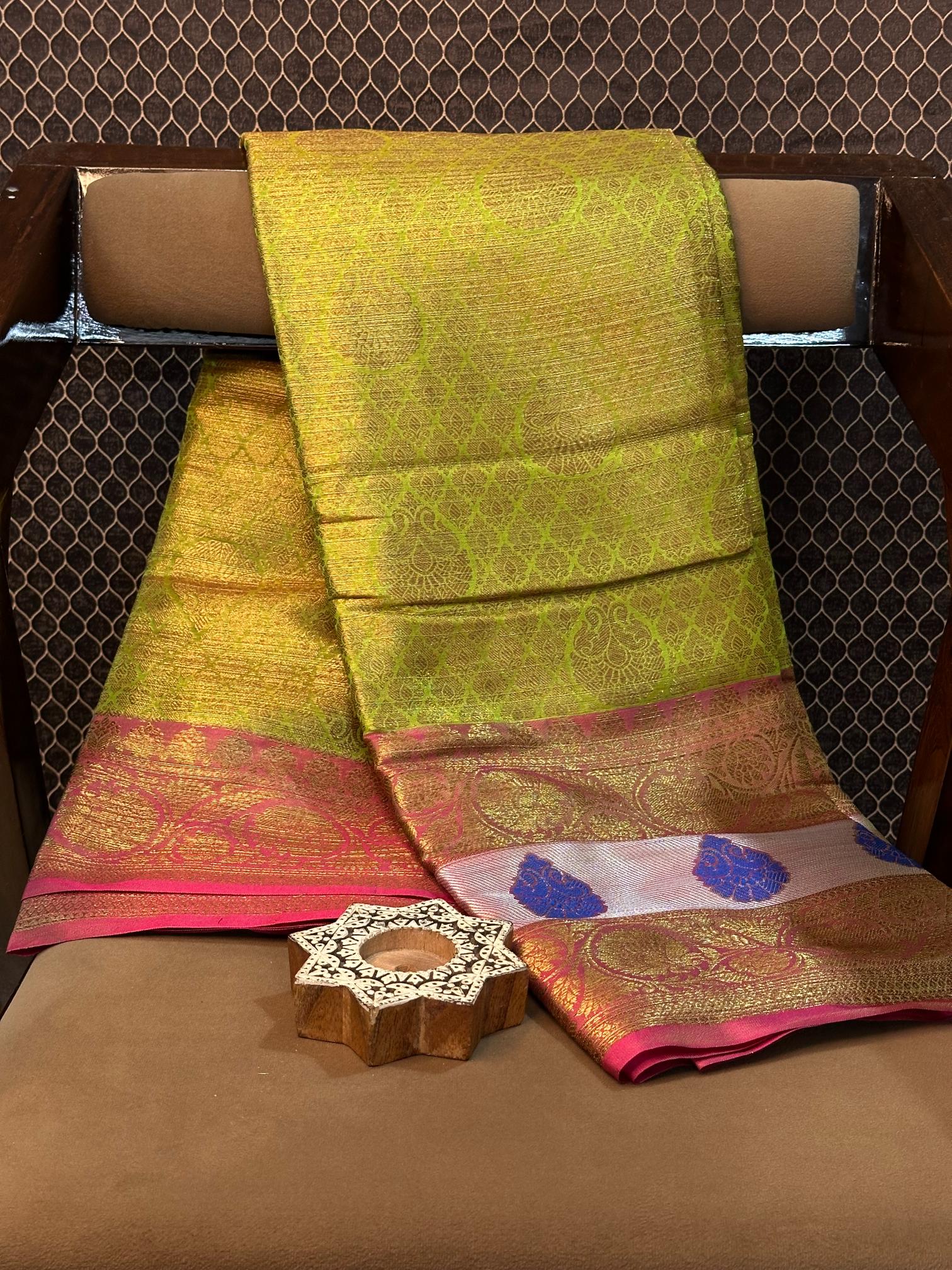 Eccentric Zari Weave Softsilk Heritage Banarasi Saree