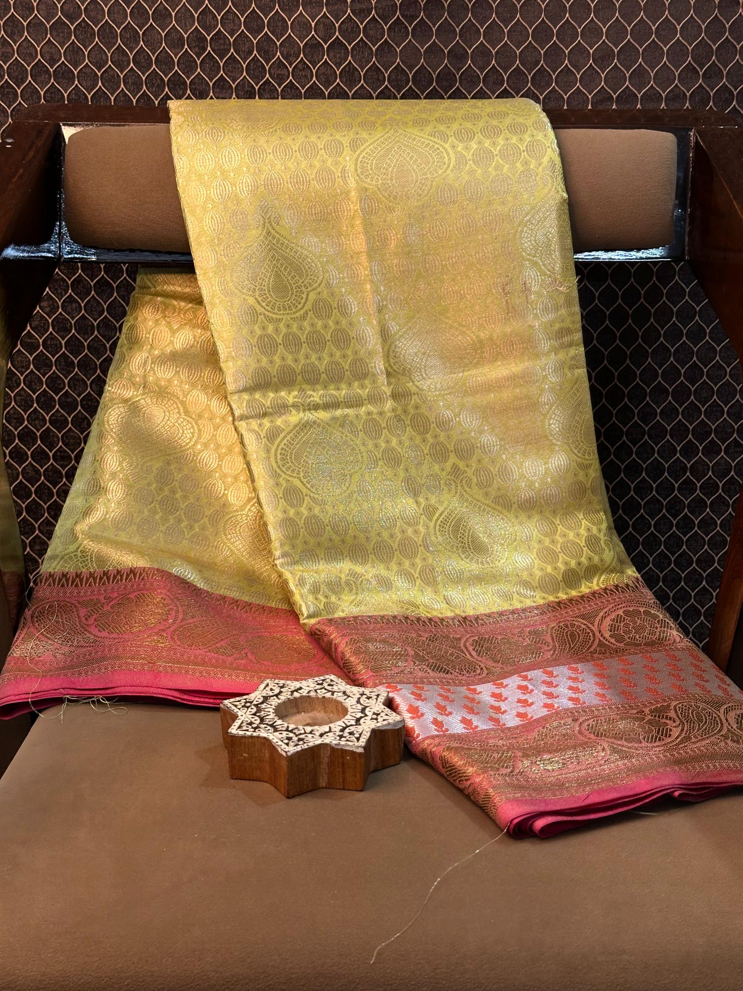 Eccentric Zari Weave Softsilk Heritage Banarasi Saree