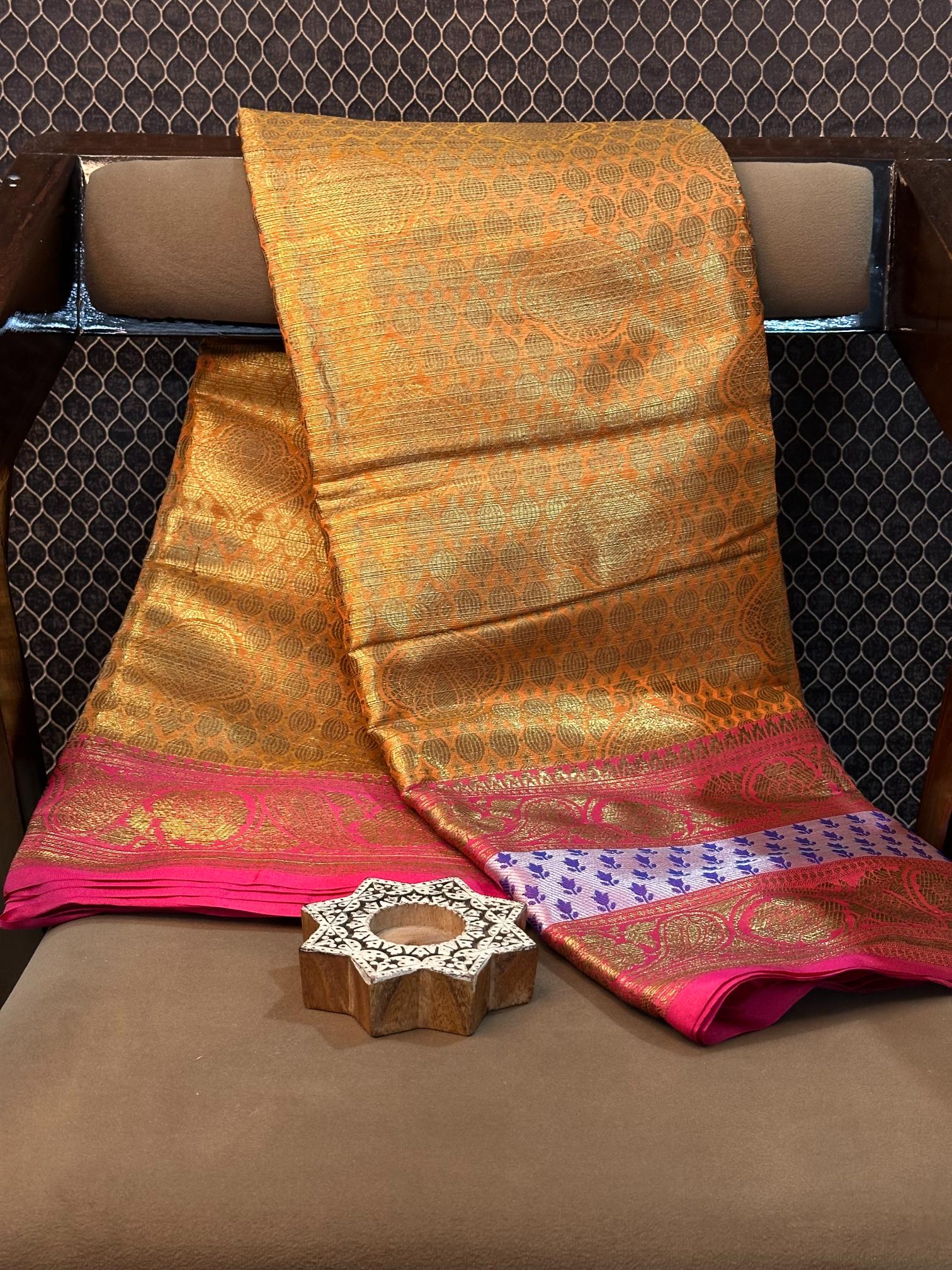 Eccentric Zari Weave Softsilk Heritage Banarasi Saree