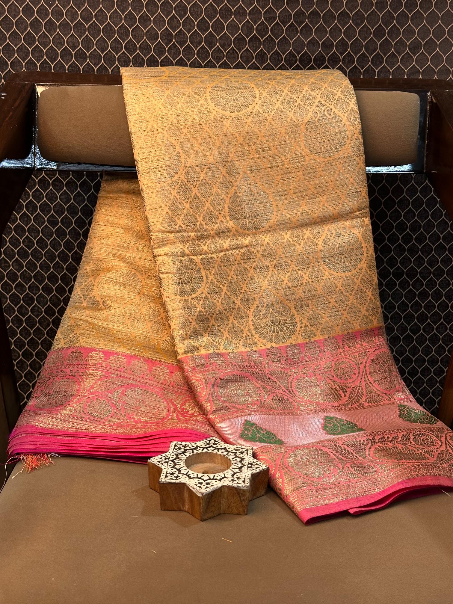 Eccentric zari weave Softsilk Banarasi saree