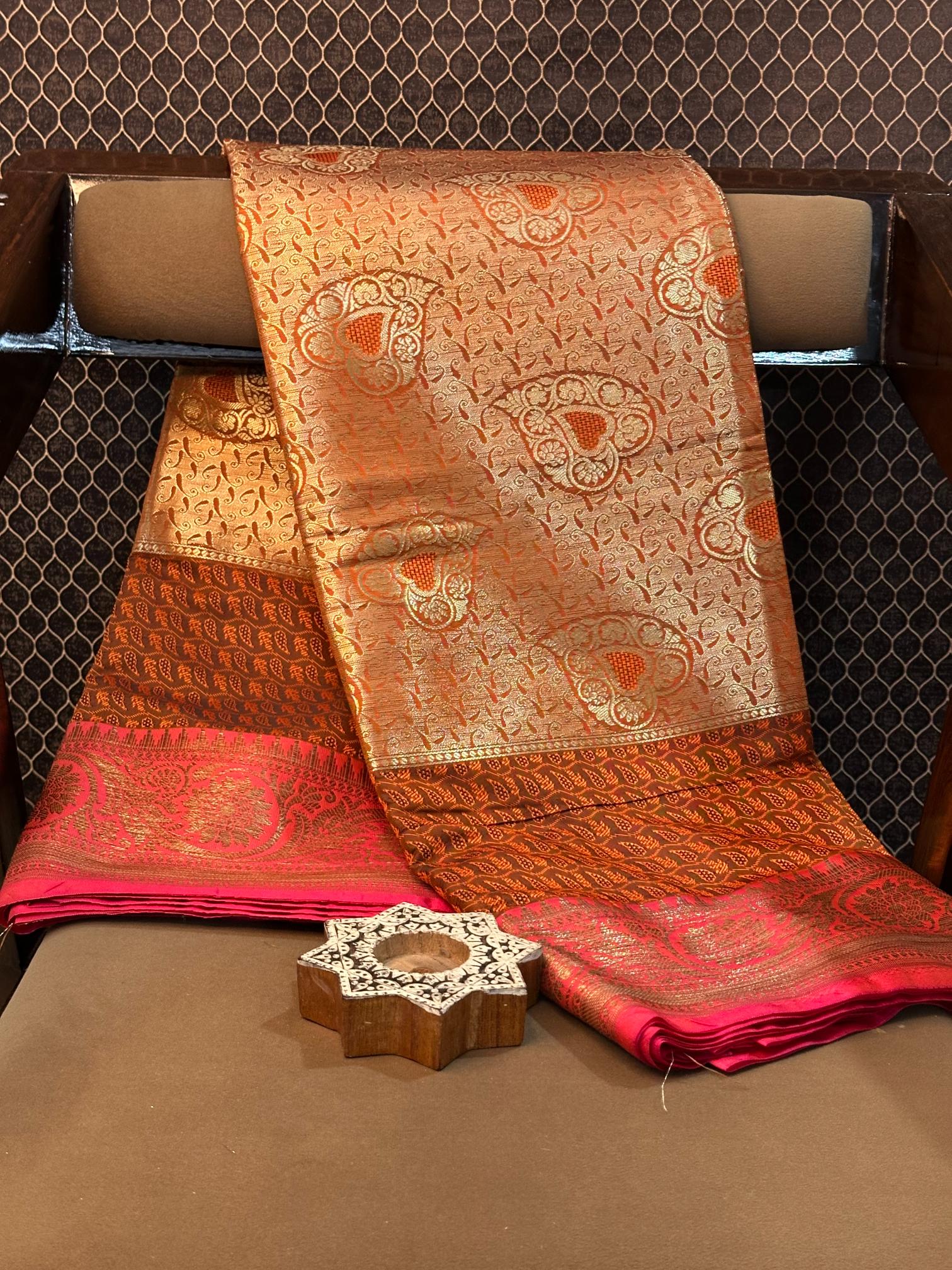 Eccentric Zari Weave Softsilk Heritage Banarasi Saree