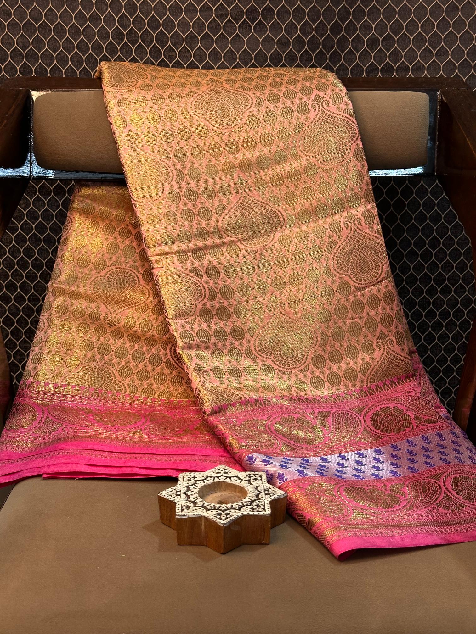 Eccentric Zari Weave Softsilk Heritage Banarasi Saree
