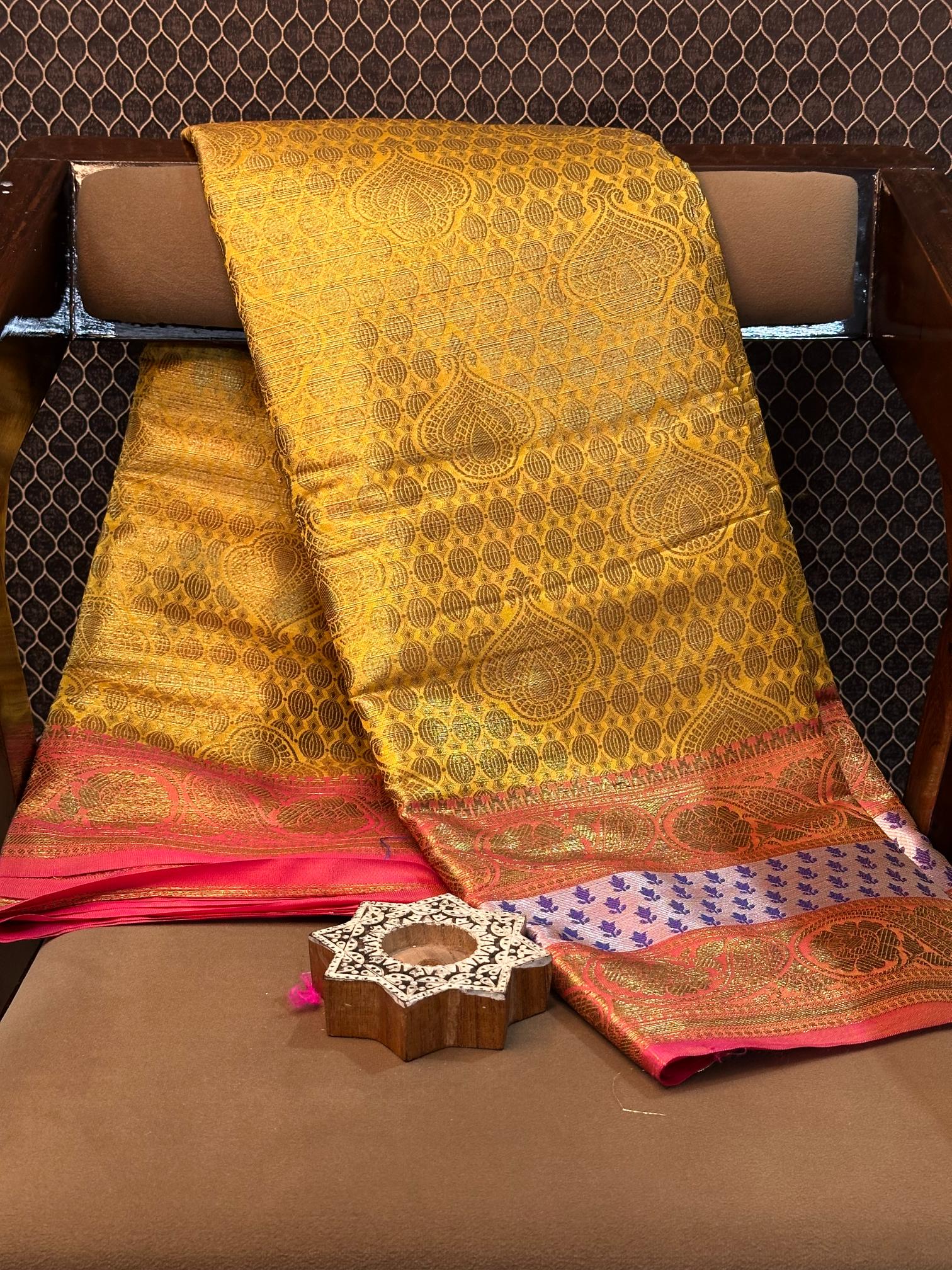 Eccentric zari weave Softsilk Banarasi saree