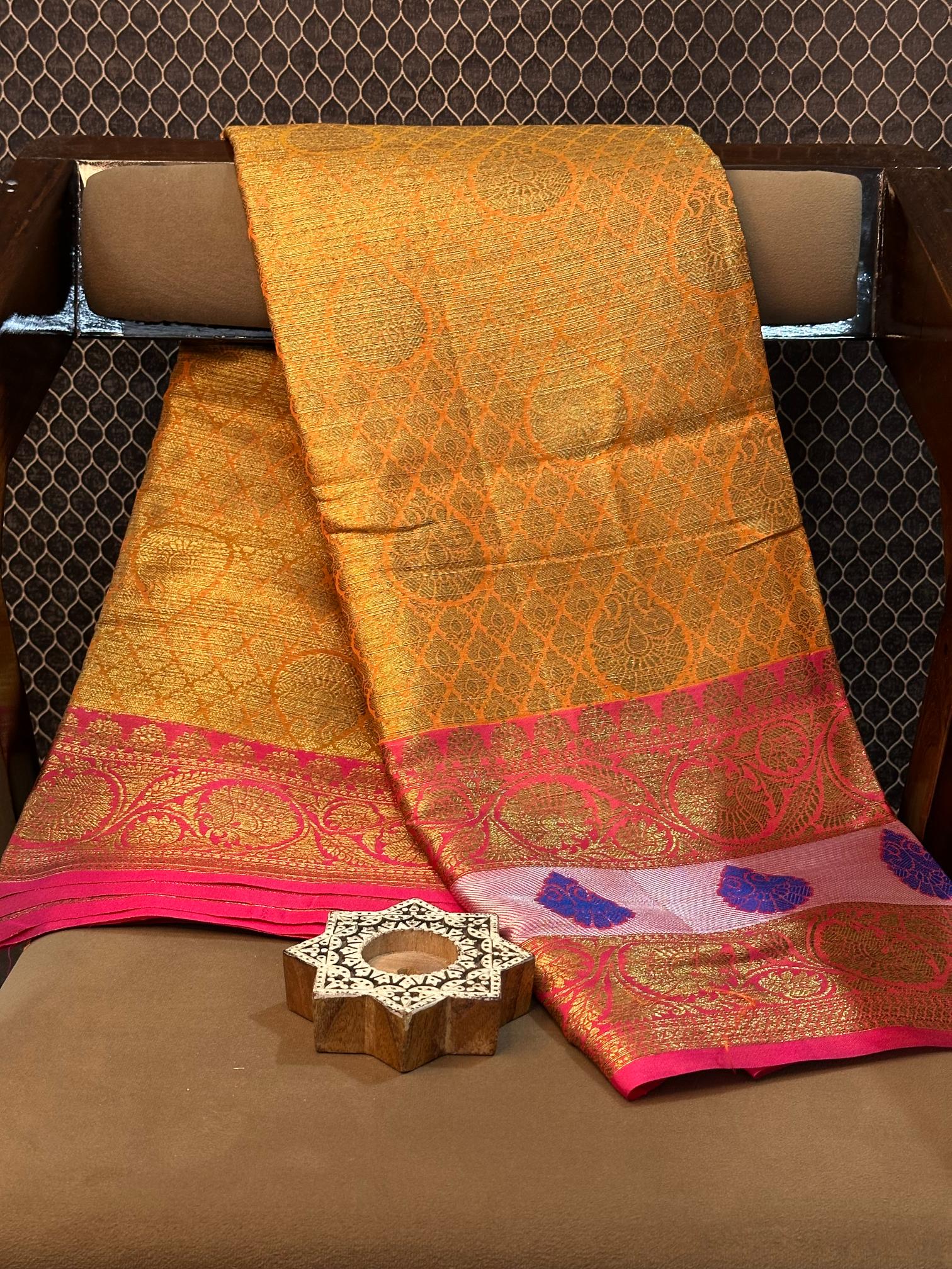 Eccentric Zari Weave Softsilk Heritage Banarasi Saree