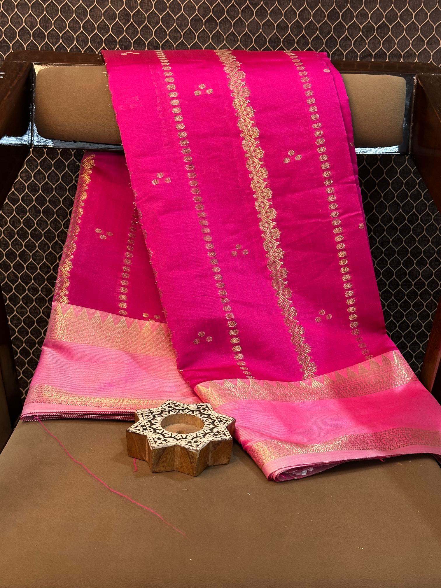 Eccentric zari weave Softsilk Banarasi saree