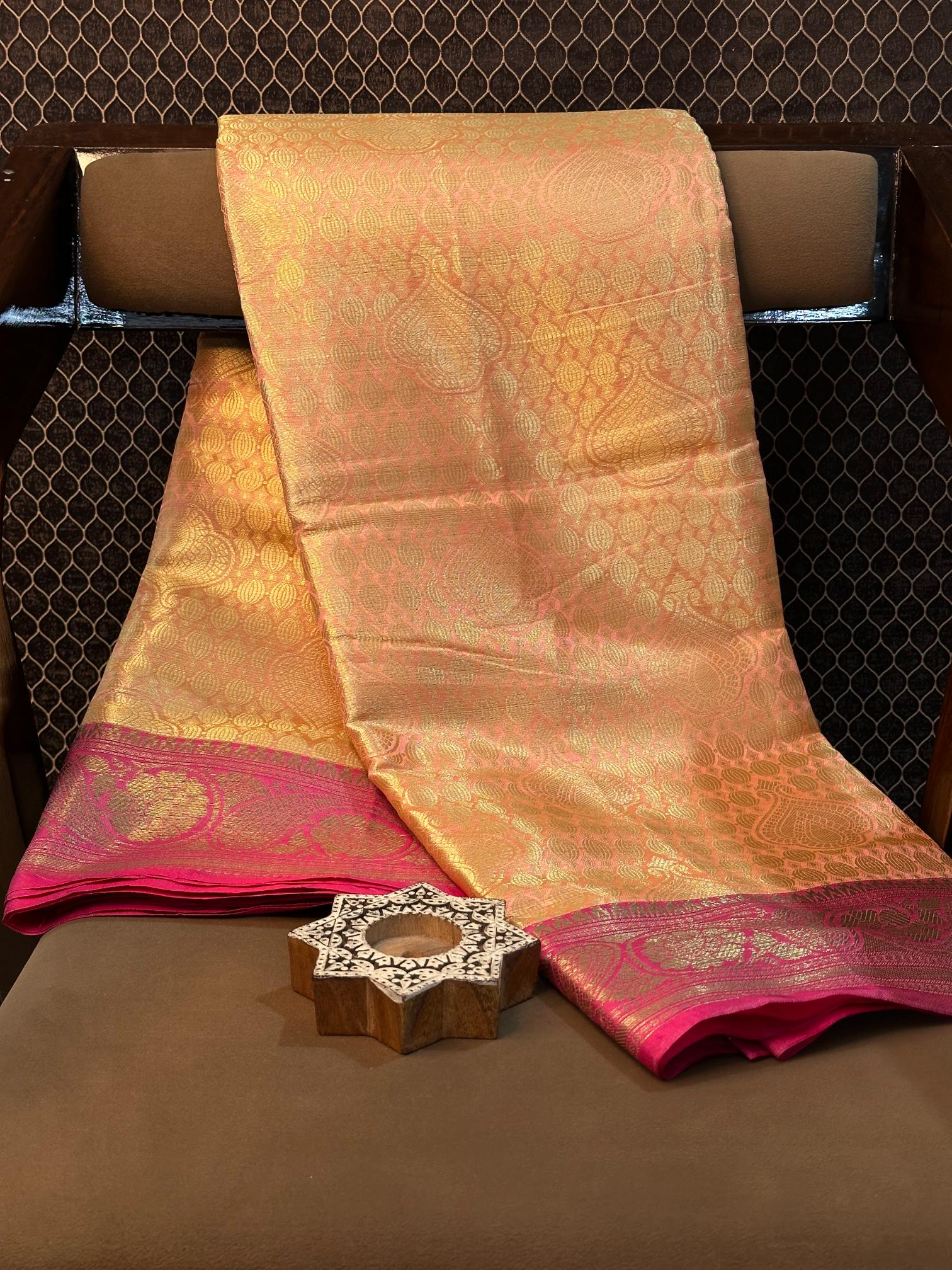 Eccentric zari weave Softsilk Banarasi saree