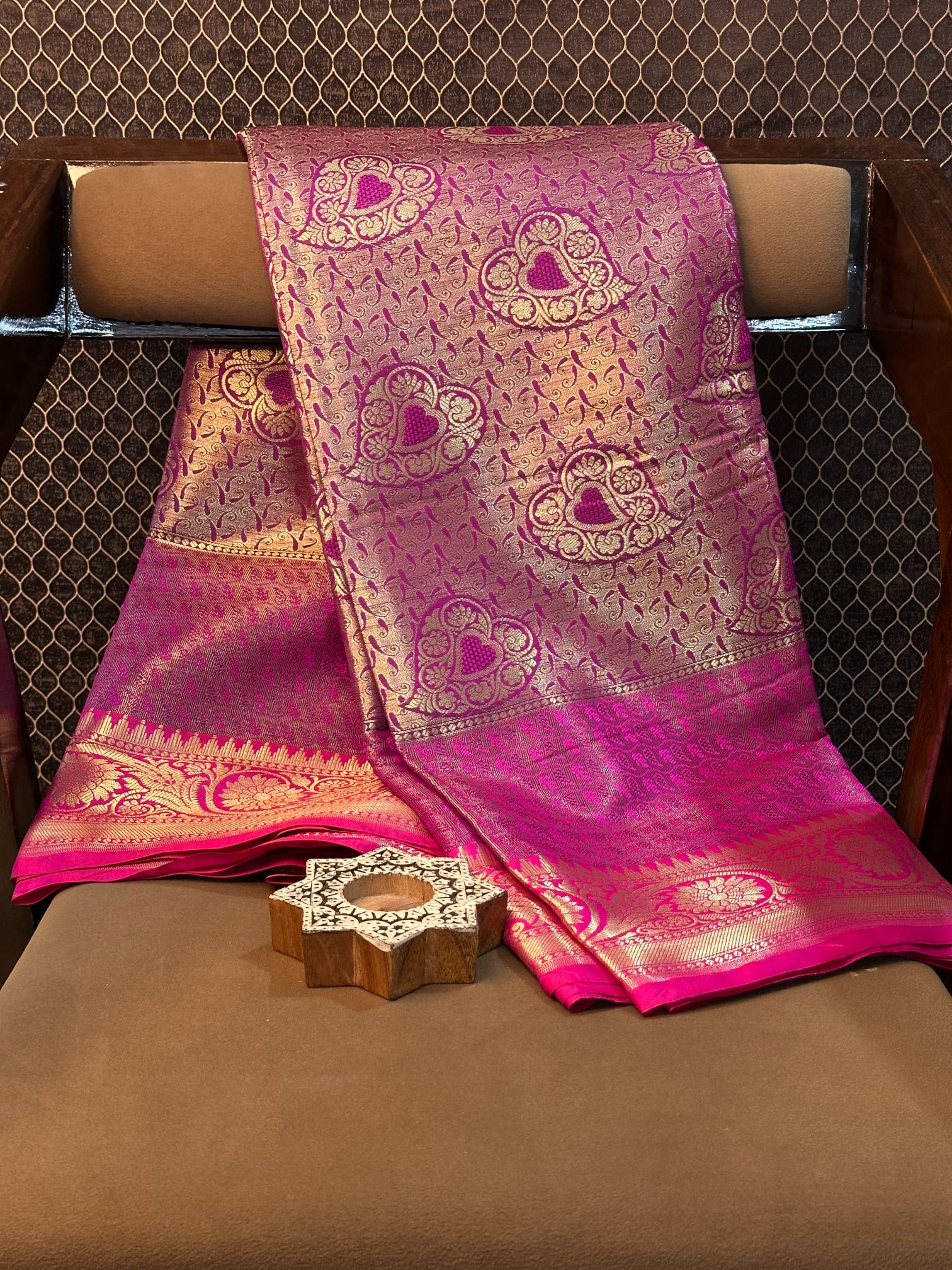 Eccentric zari weave Softsilk Banarasi saree