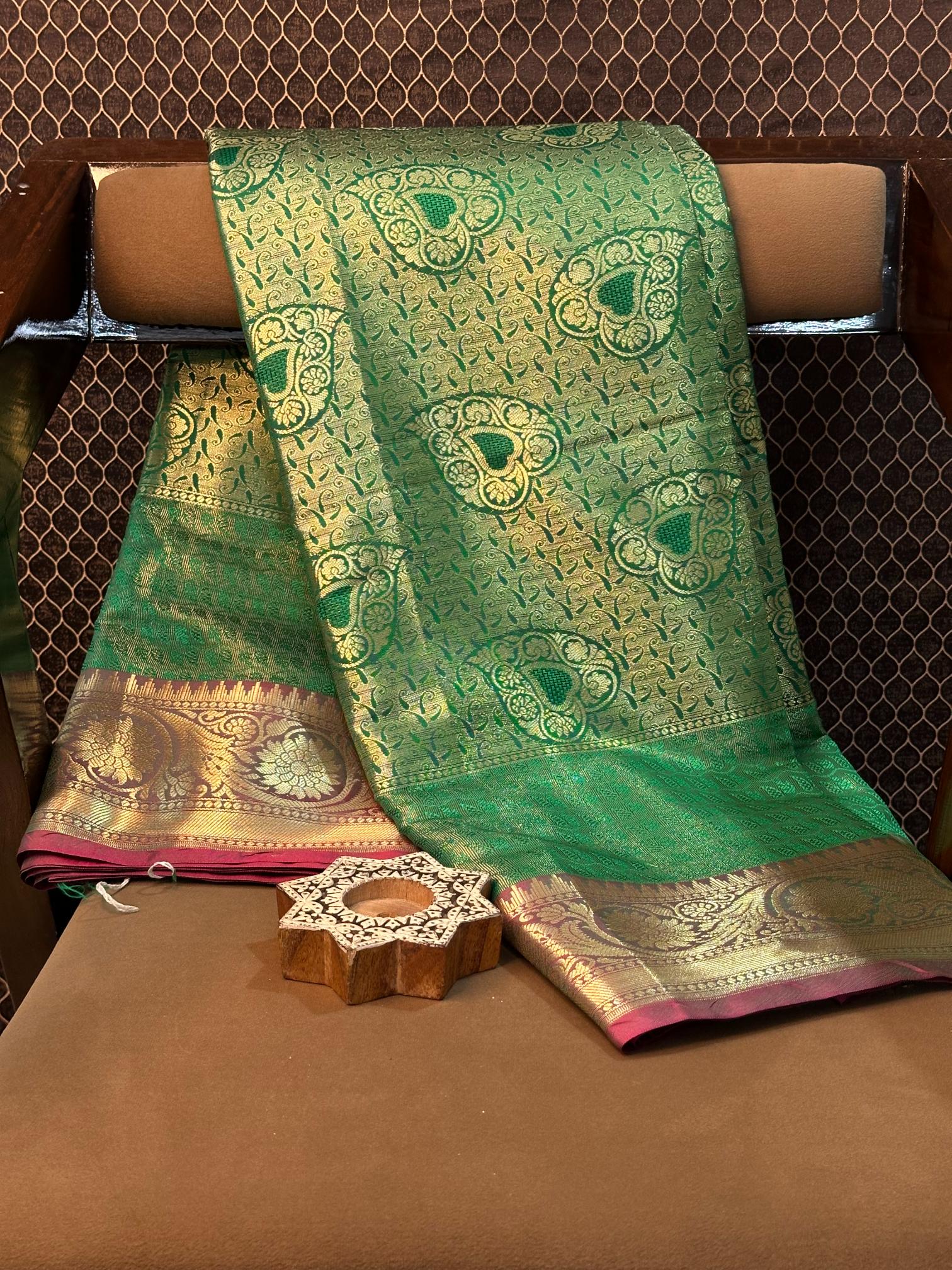 Eccentric zari weave Softsilk Banarasi saree