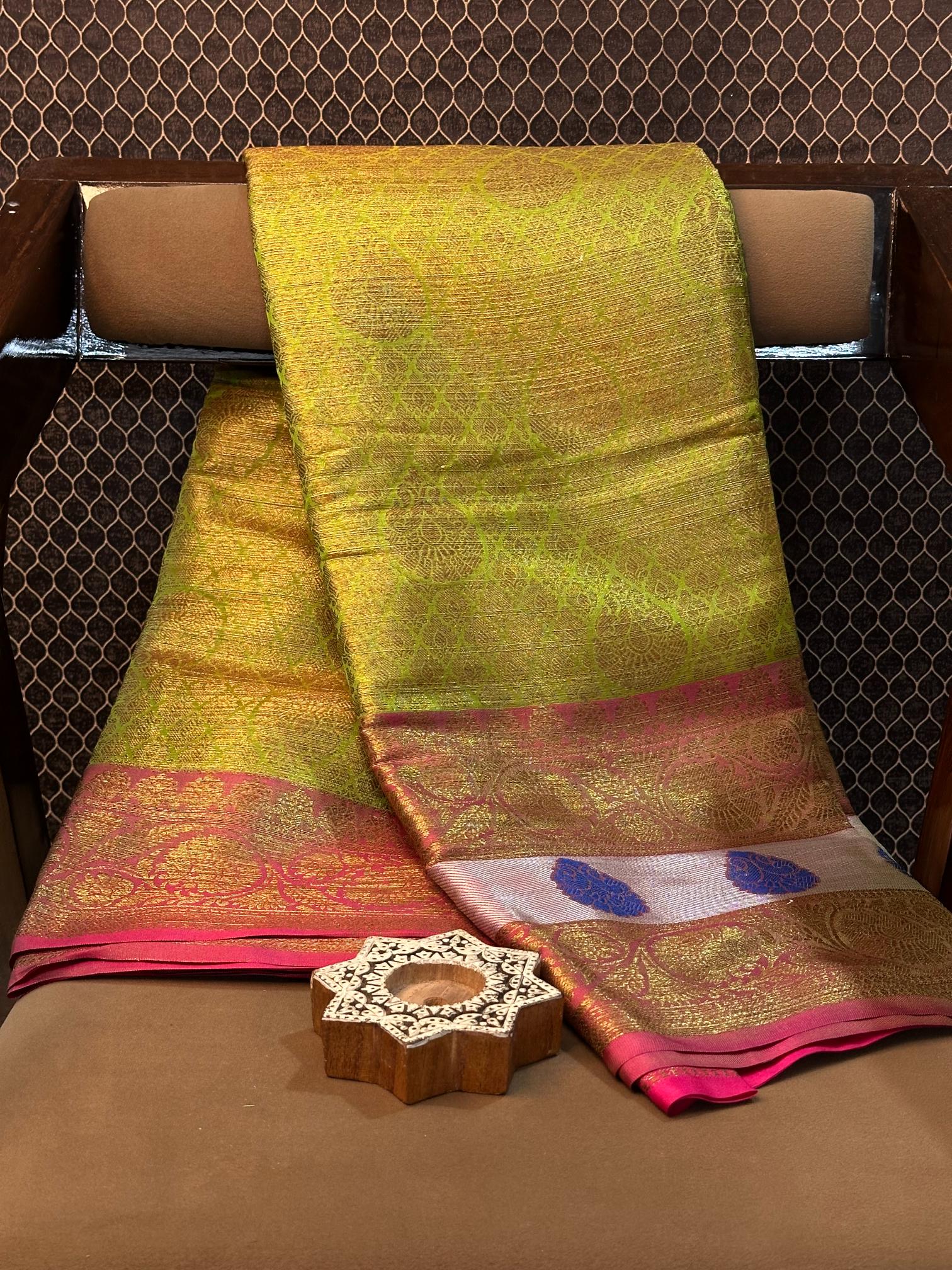 Eccentric zari weave Softsilk Banarasi saree
