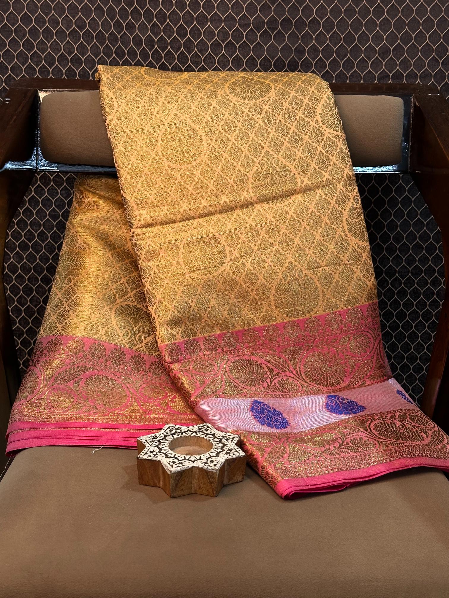 Eccentric zari weave Softsilk Banarasi saree