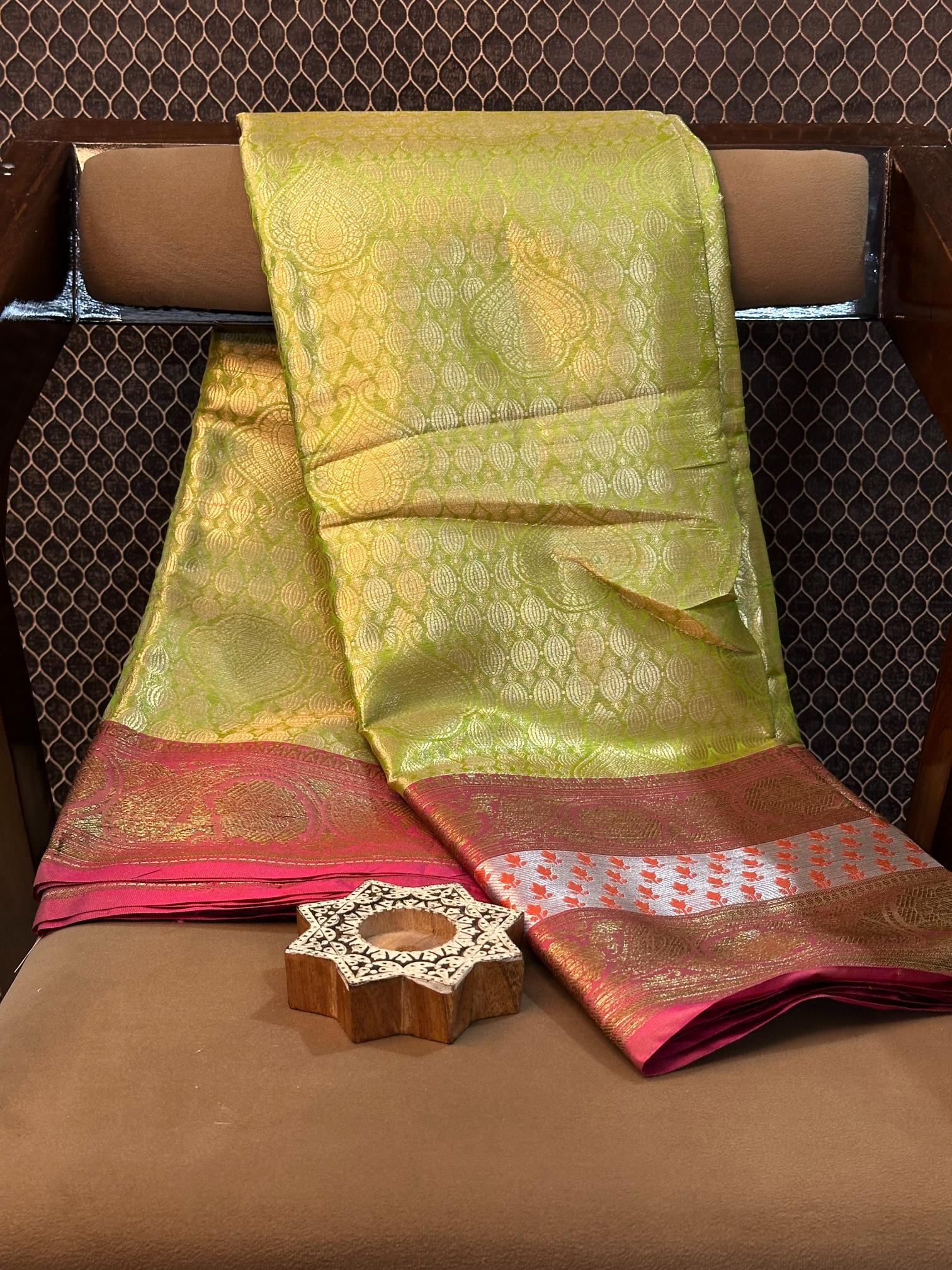 Eccentric Zari Weave Softsilk Heritage Banarasi Saree