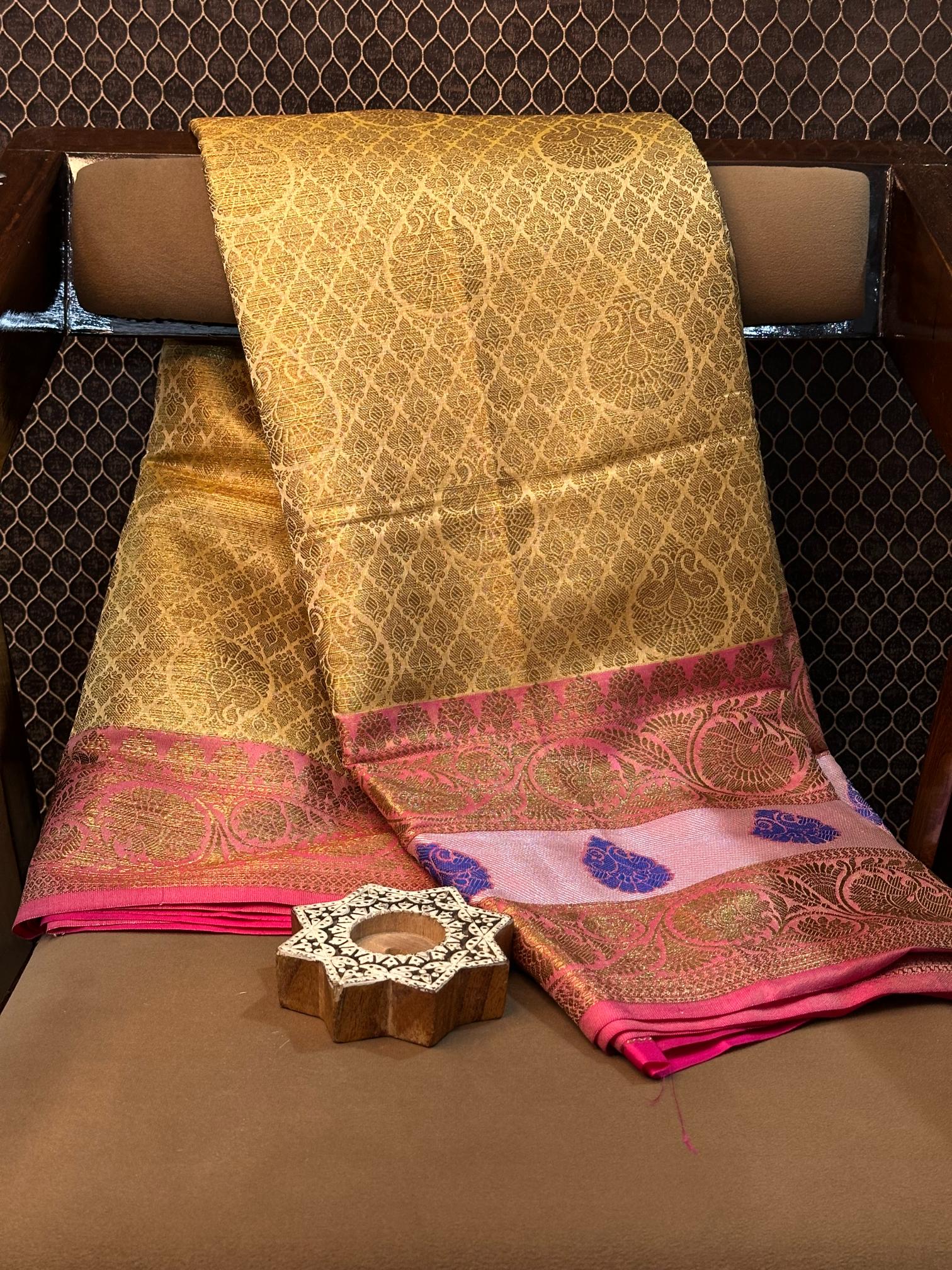 Eccentric Zari Weave Softsilk Heritage Banarasi Saree