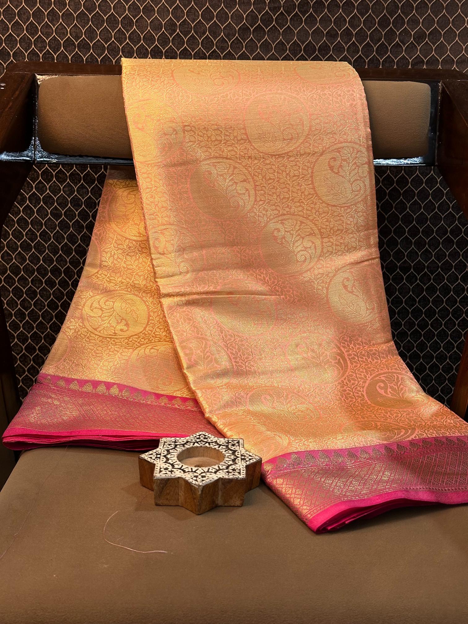 Eccentric zari weave Softsilk Banarasi saree