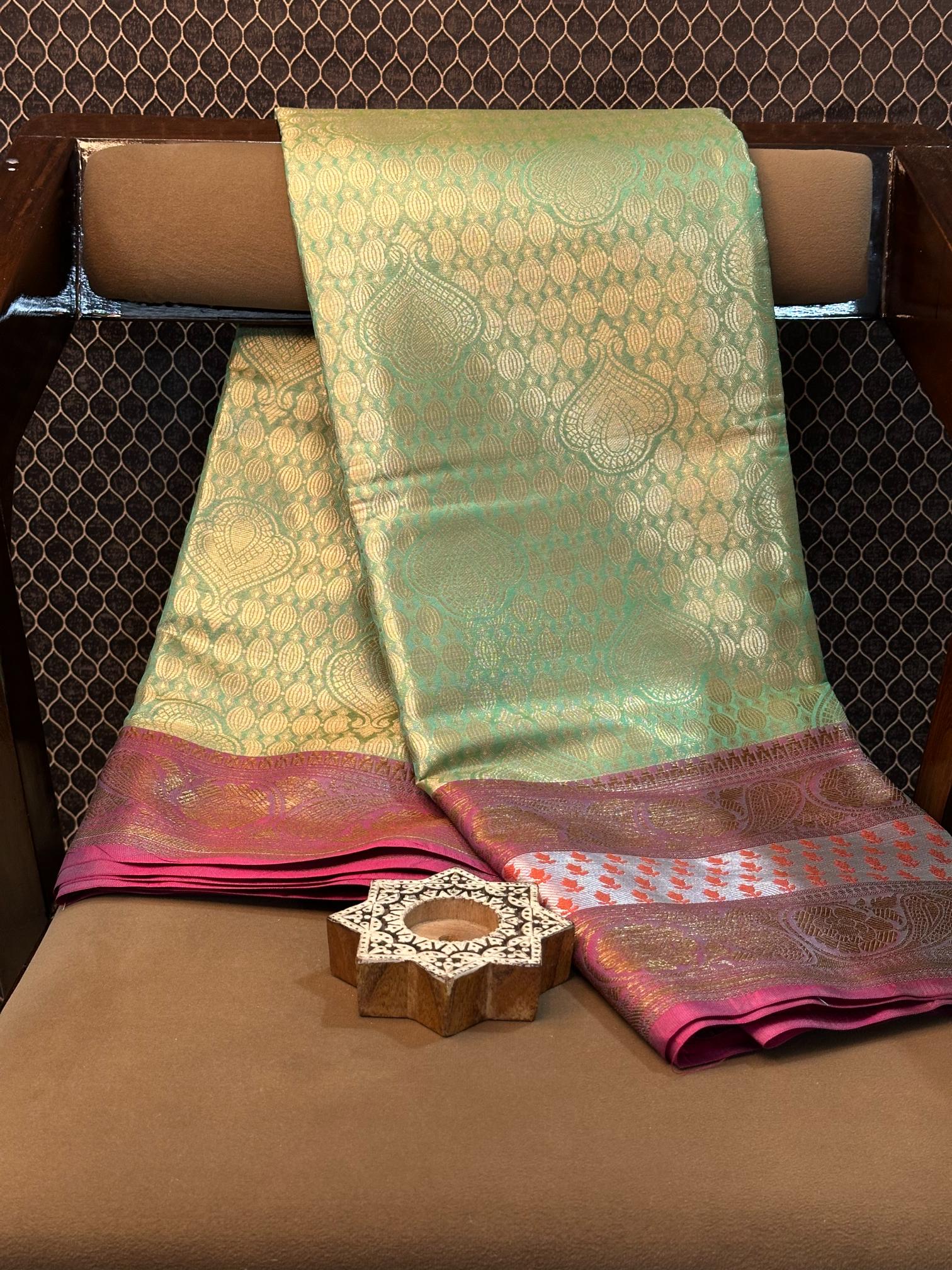 Eccentric Zari Weave Softsilk Heritage Banarasi Saree