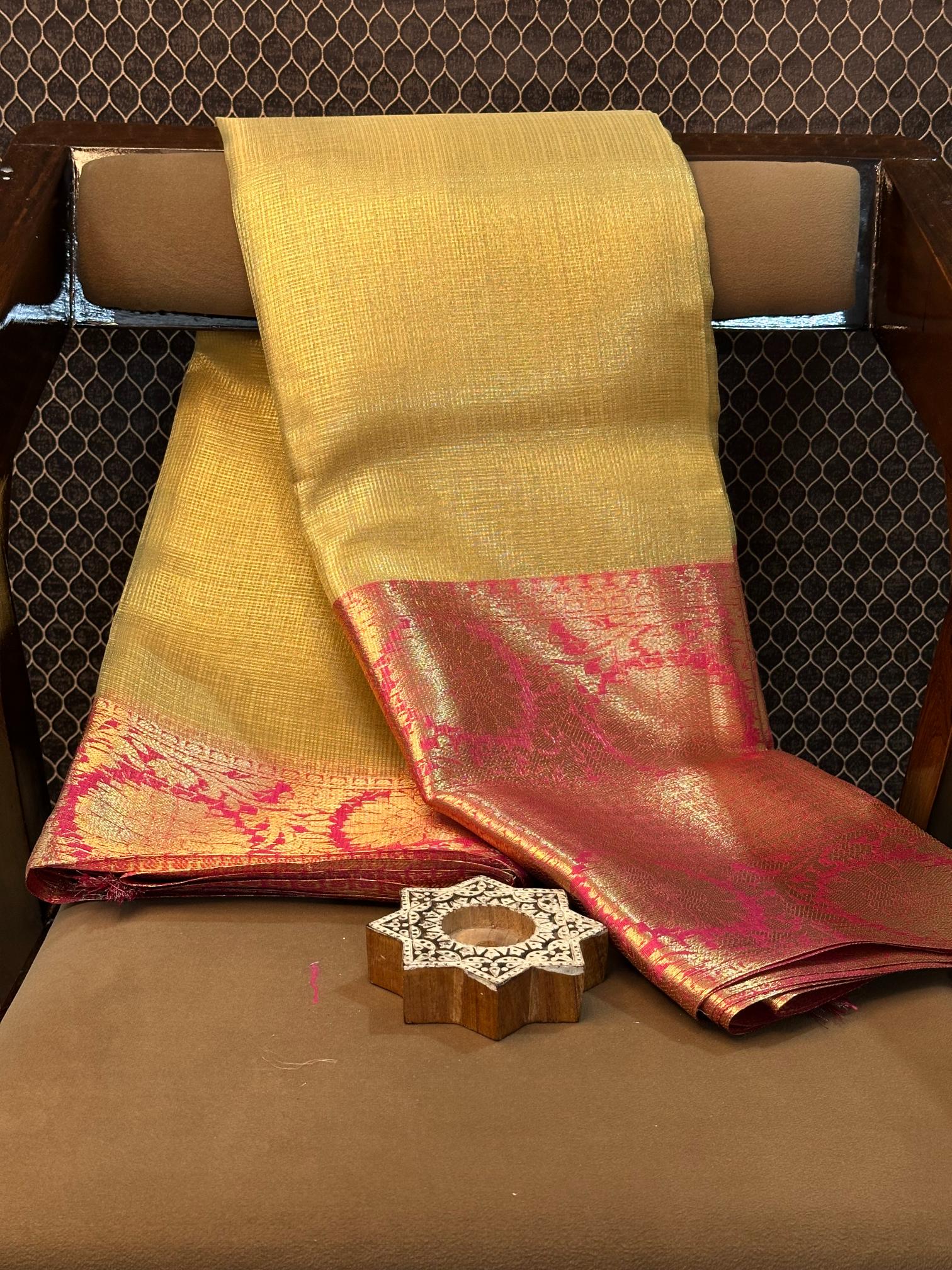 Eccentric zari weave Softsilk Banarasi saree