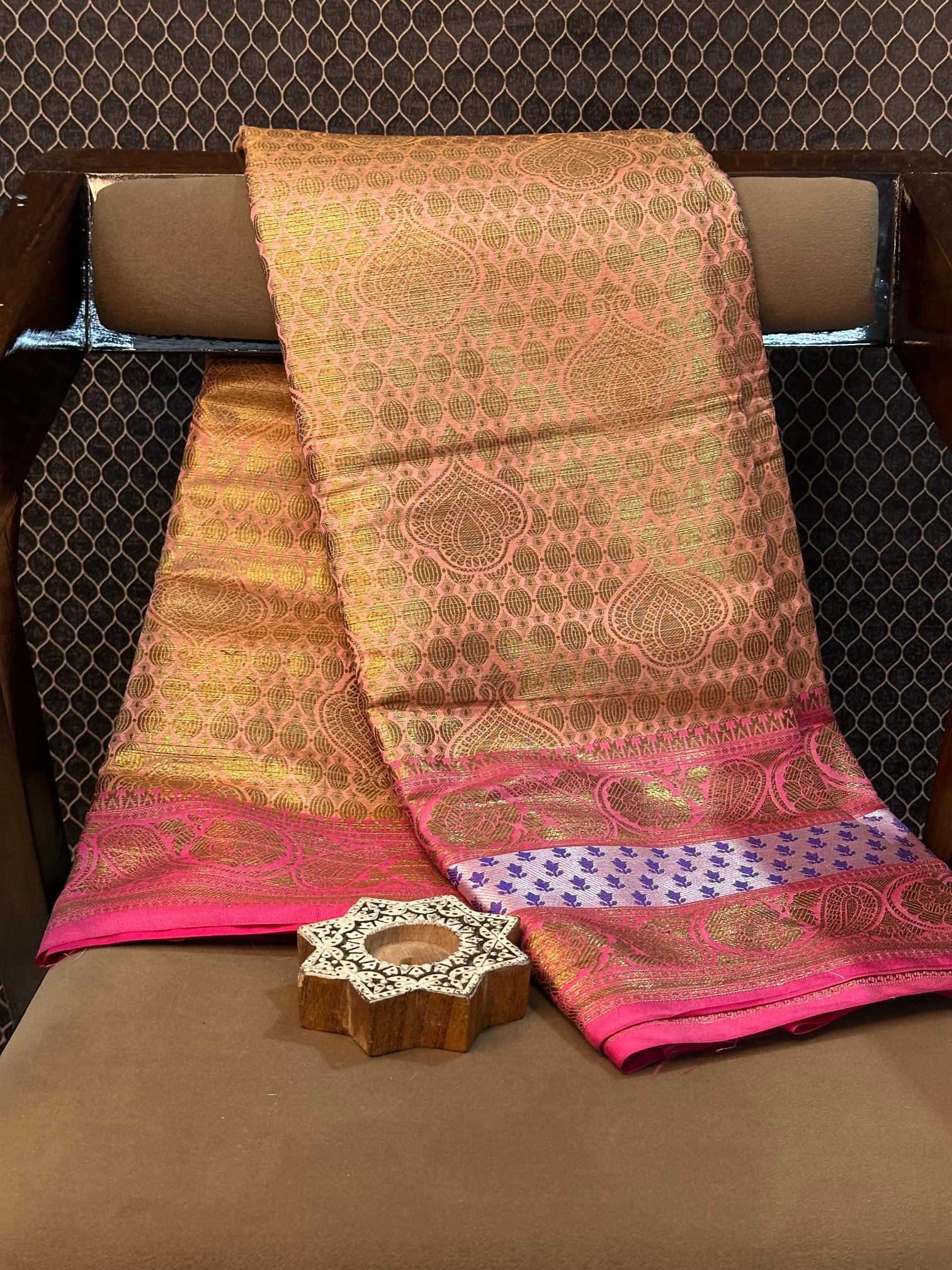 Eccentric Zari Weave Softsilk Heritage Banarasi Saree