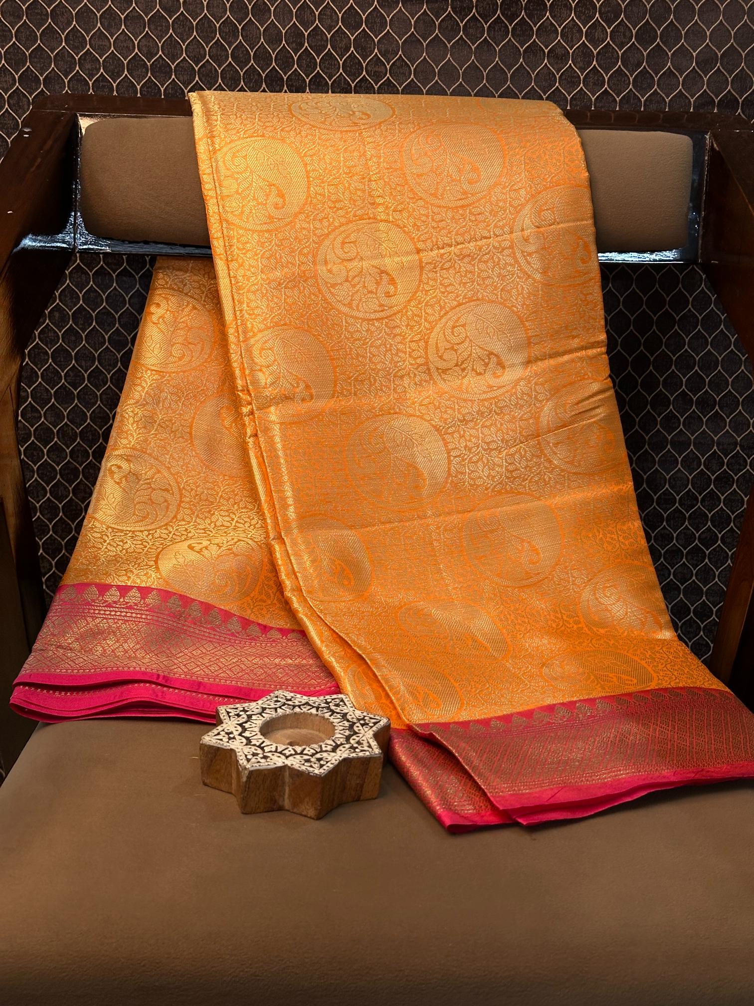 Eccentric zari weave Softsilk Banarasi saree
