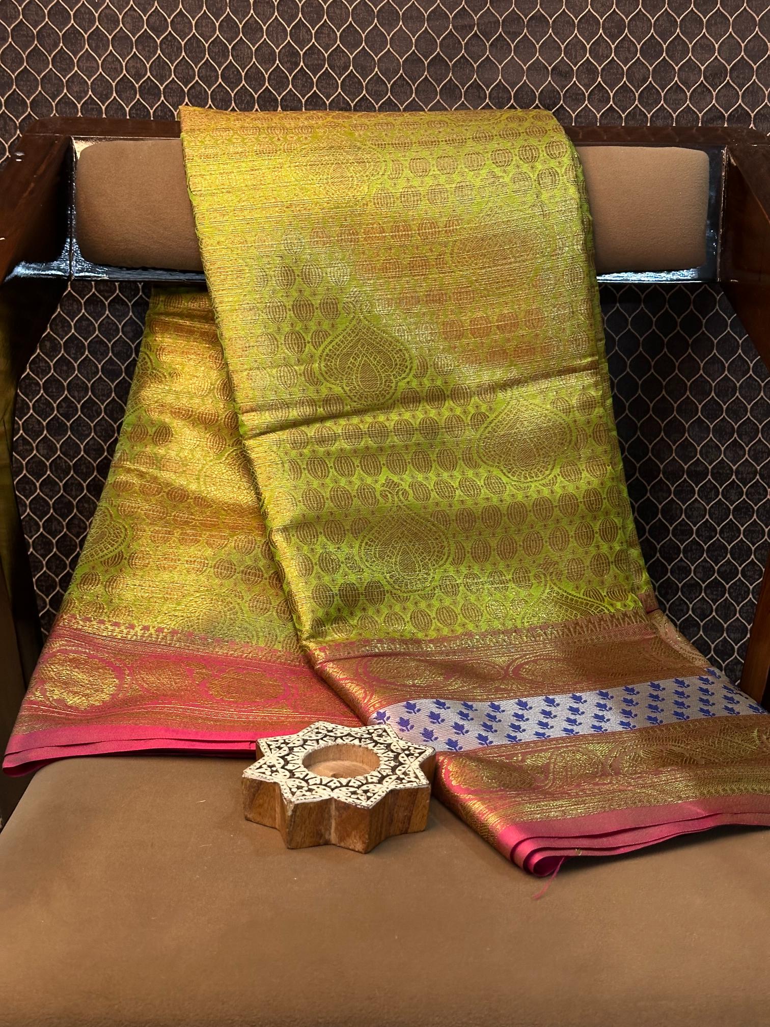 Eccentric zari weave Softsilk Banarasi saree