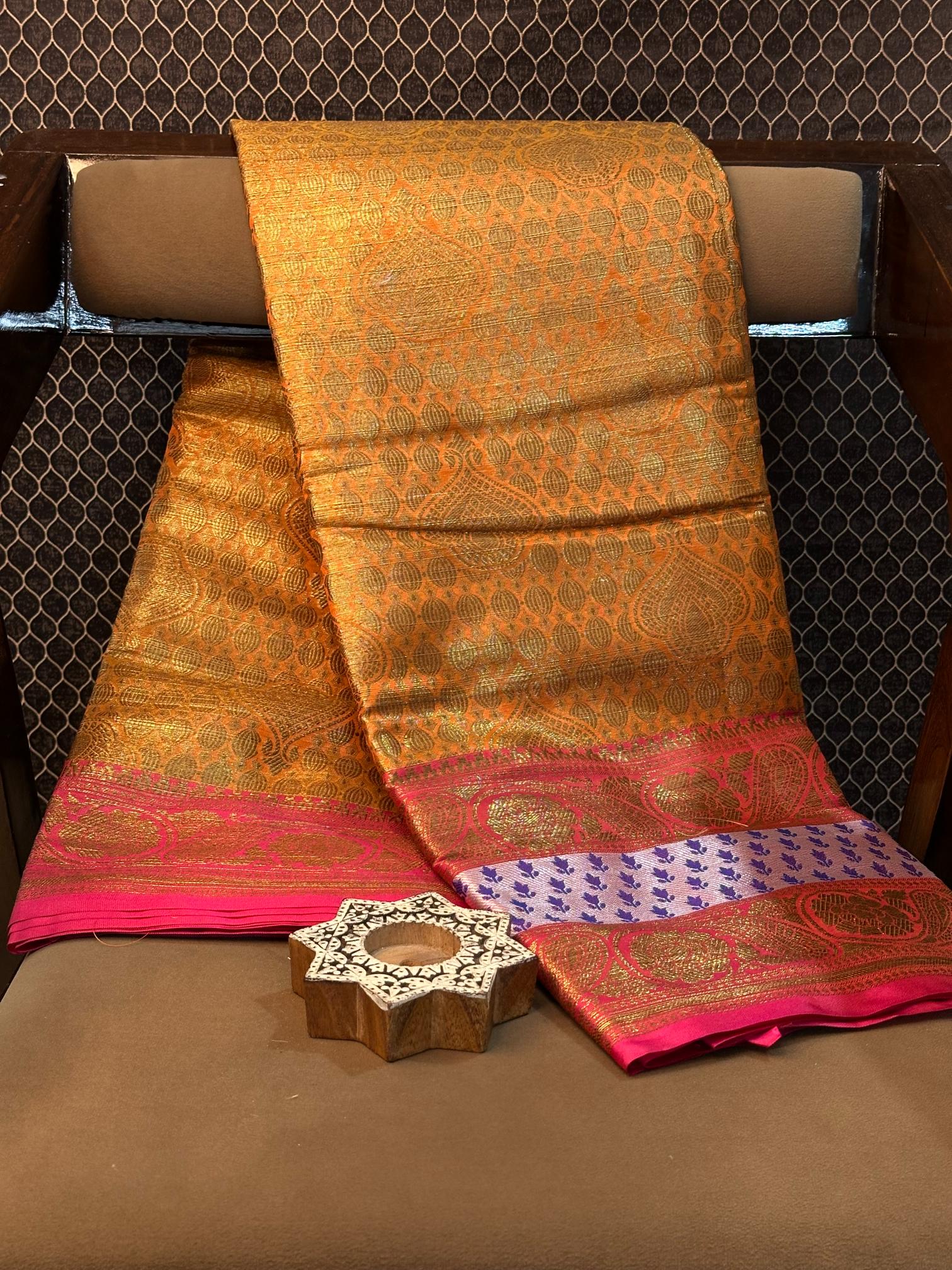 Eccentric zari weave Softsilk Banarasi saree