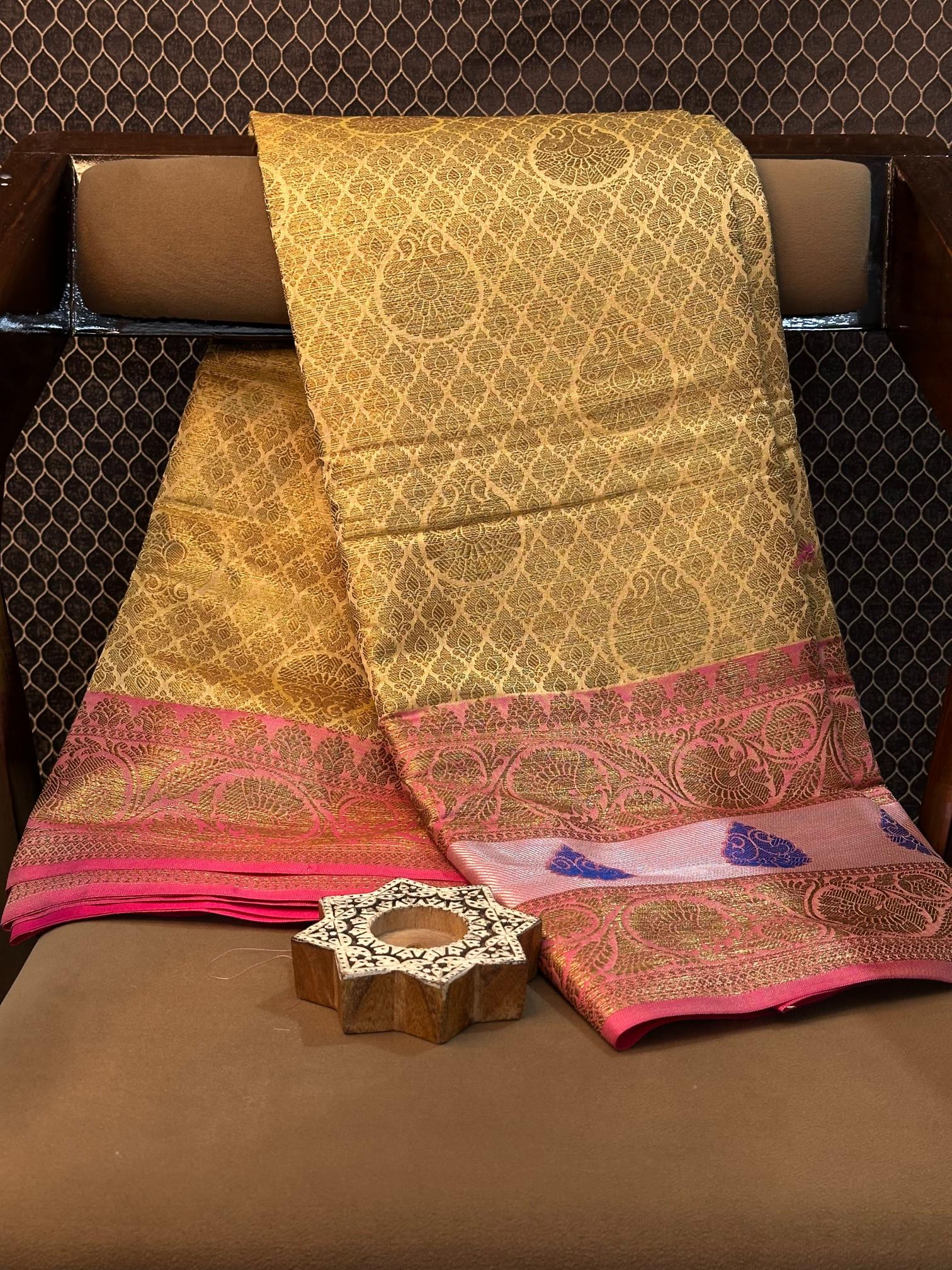 Eccentric zari weave Softsilk Banarasi saree