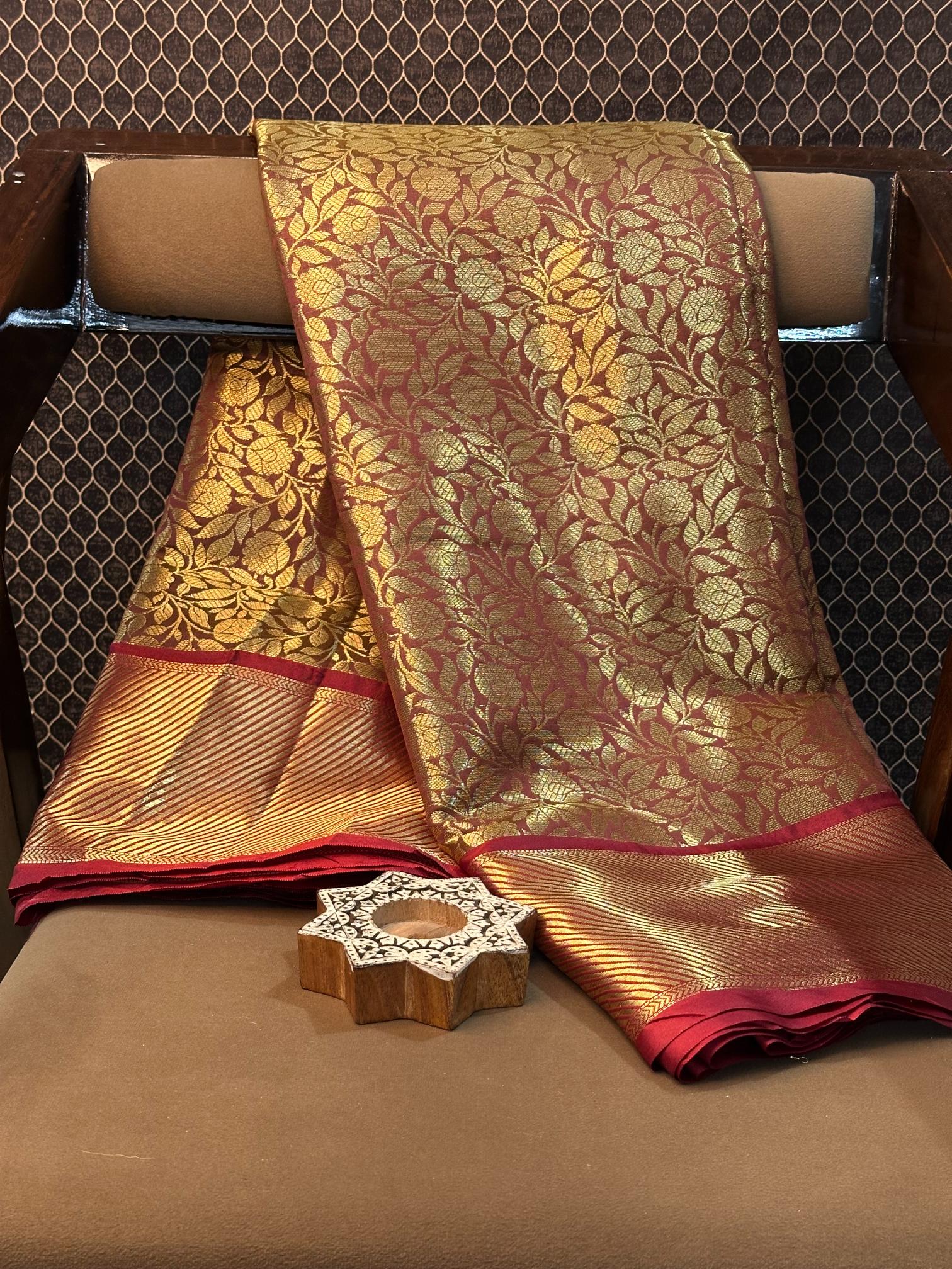 Eccentric zari weave Softsilk Banarasi saree