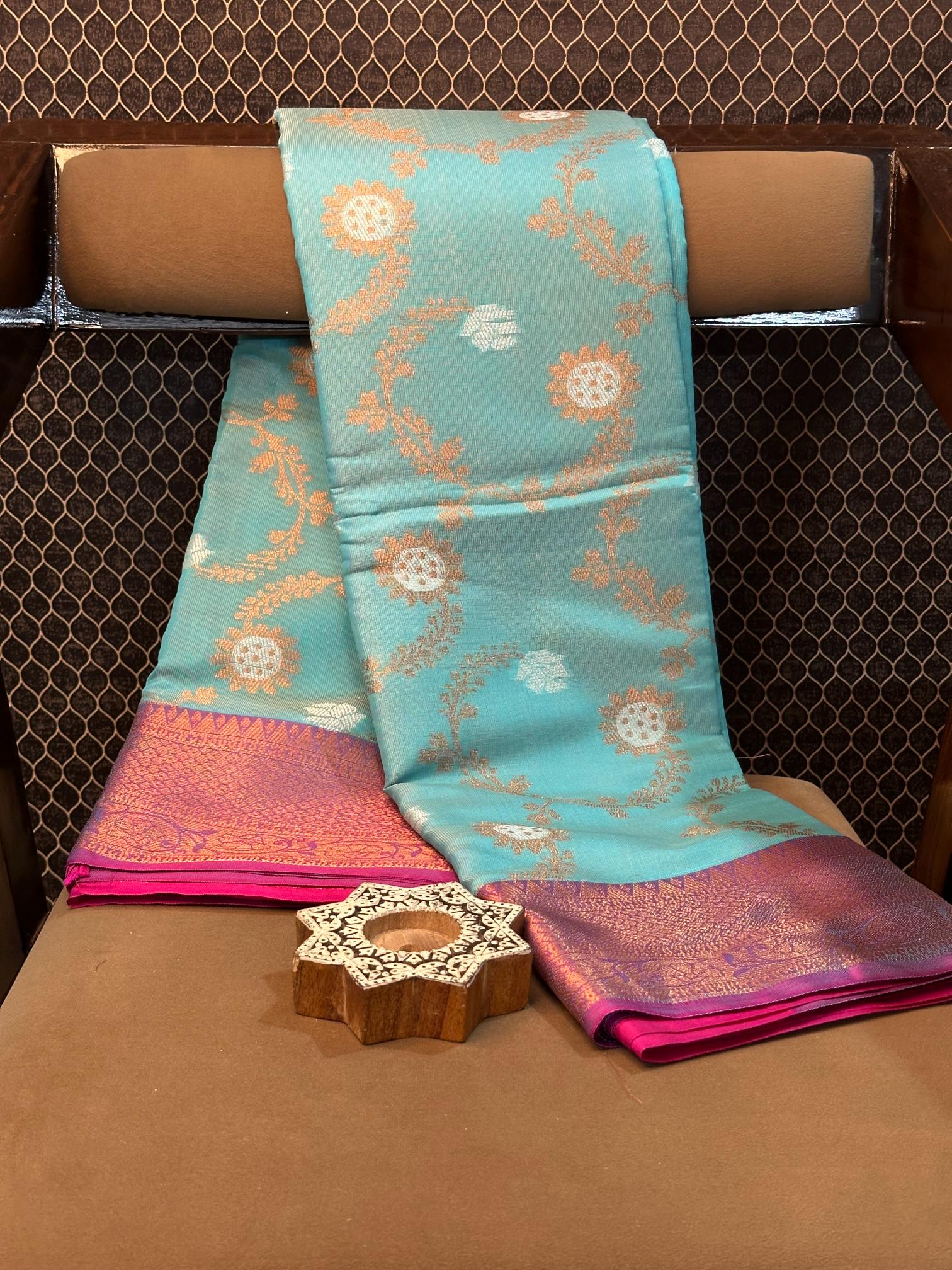 Eccentric Zari Weave Softsilk Heritage Banarasi Saree