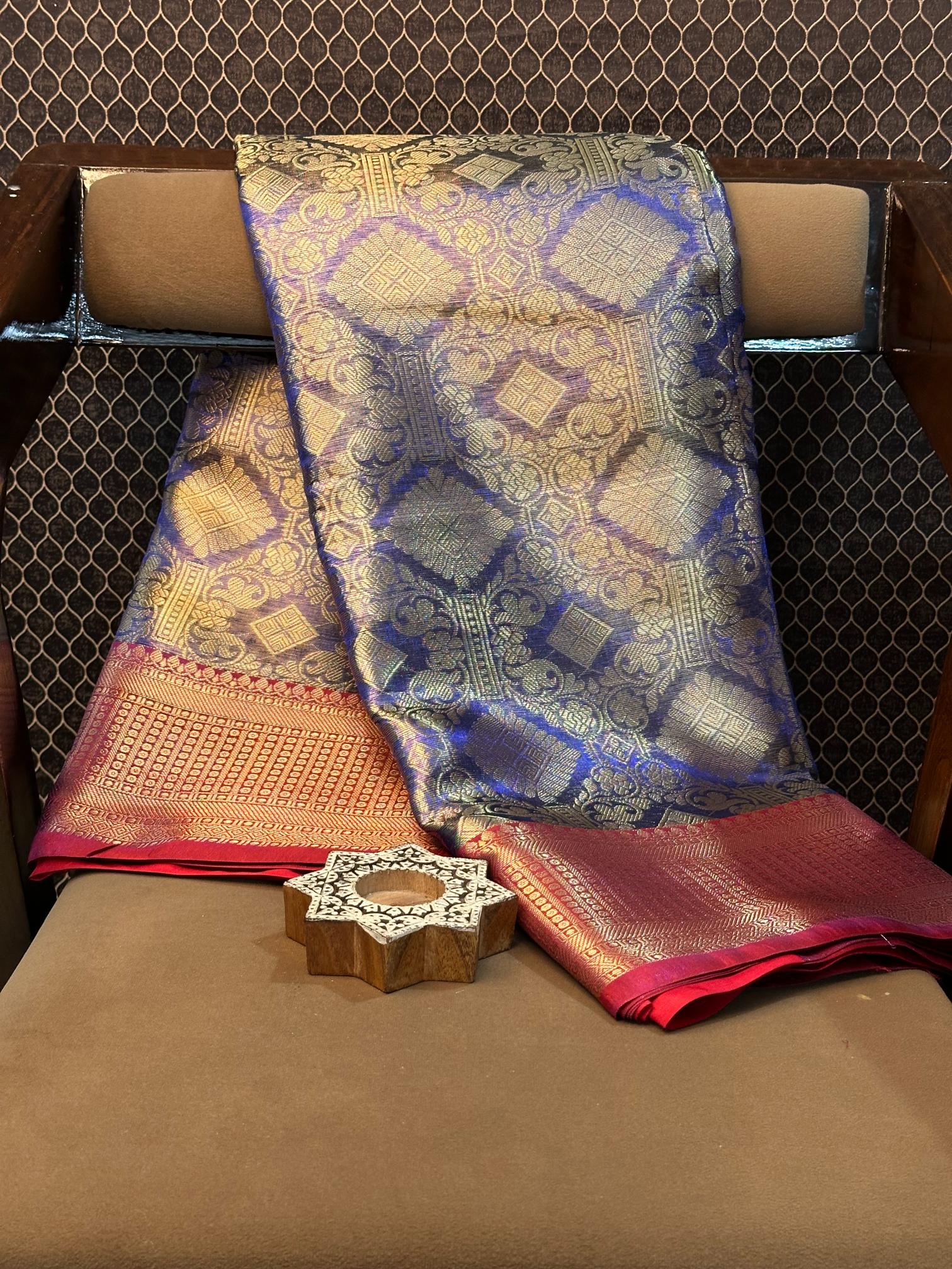 Eccentric zari weave Softsilk Banarasi saree