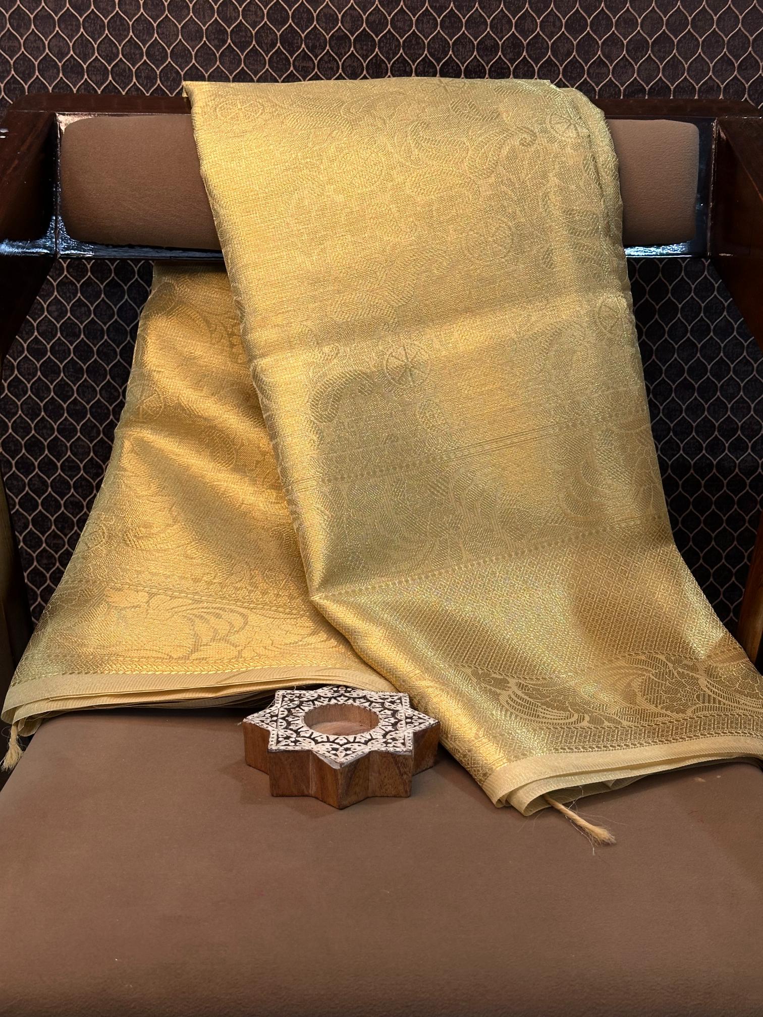 Eccentric zari weave Softsilk Banarasi saree