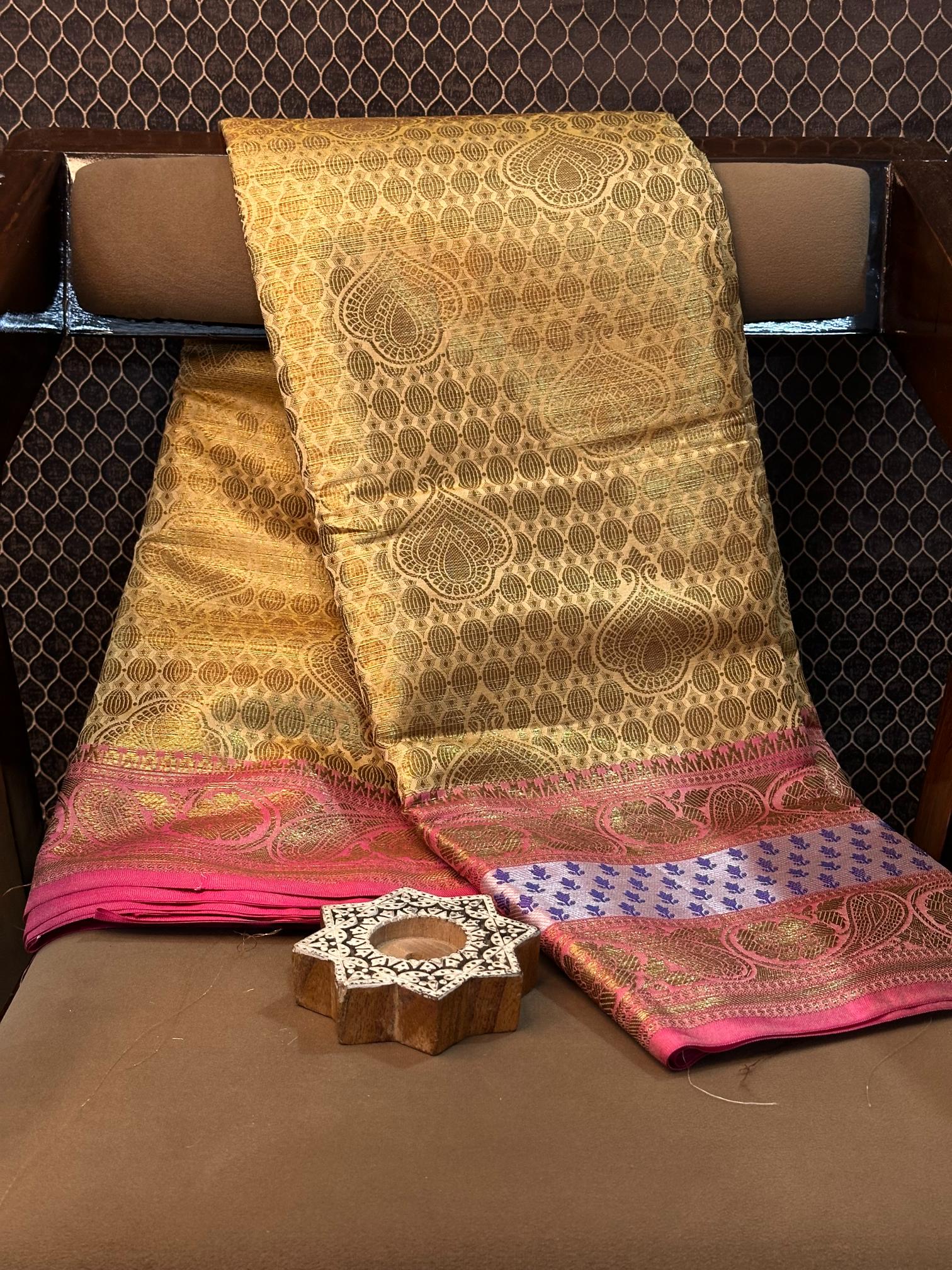 Eccentric zari weave Softsilk Banarasi saree