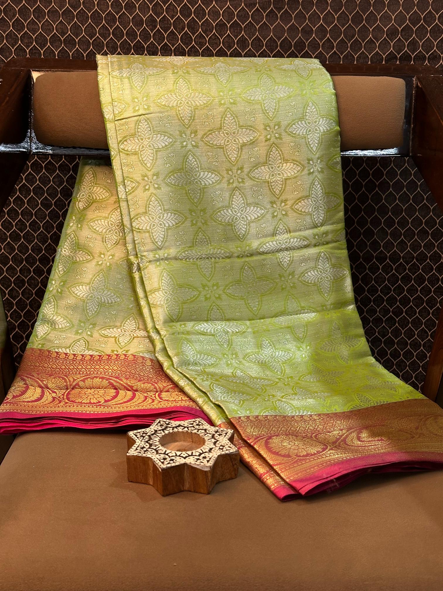 Eccentric zari weave Softsilk Banarasi saree