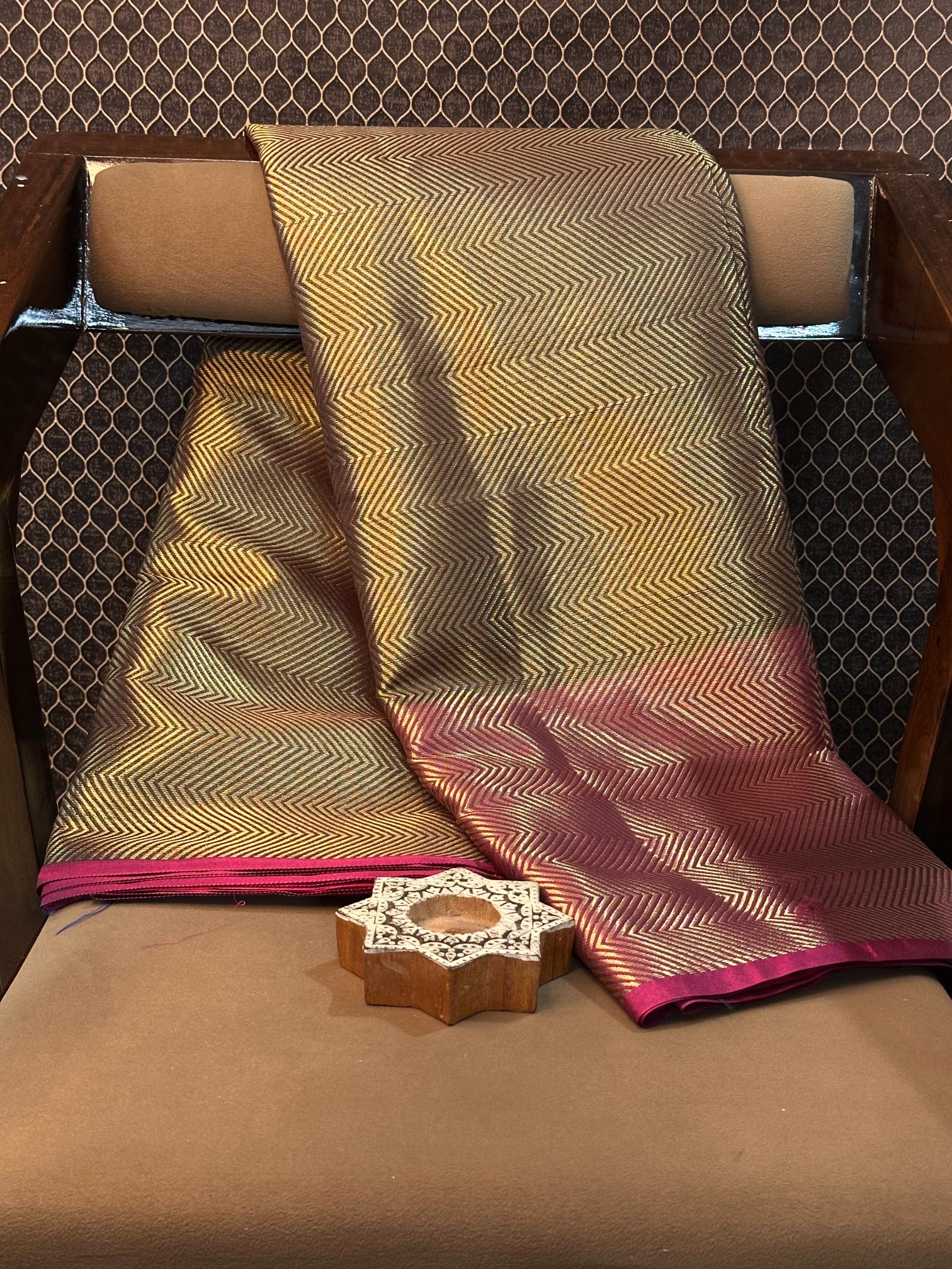 Eccentric zari weave Softsilk Banarasi saree