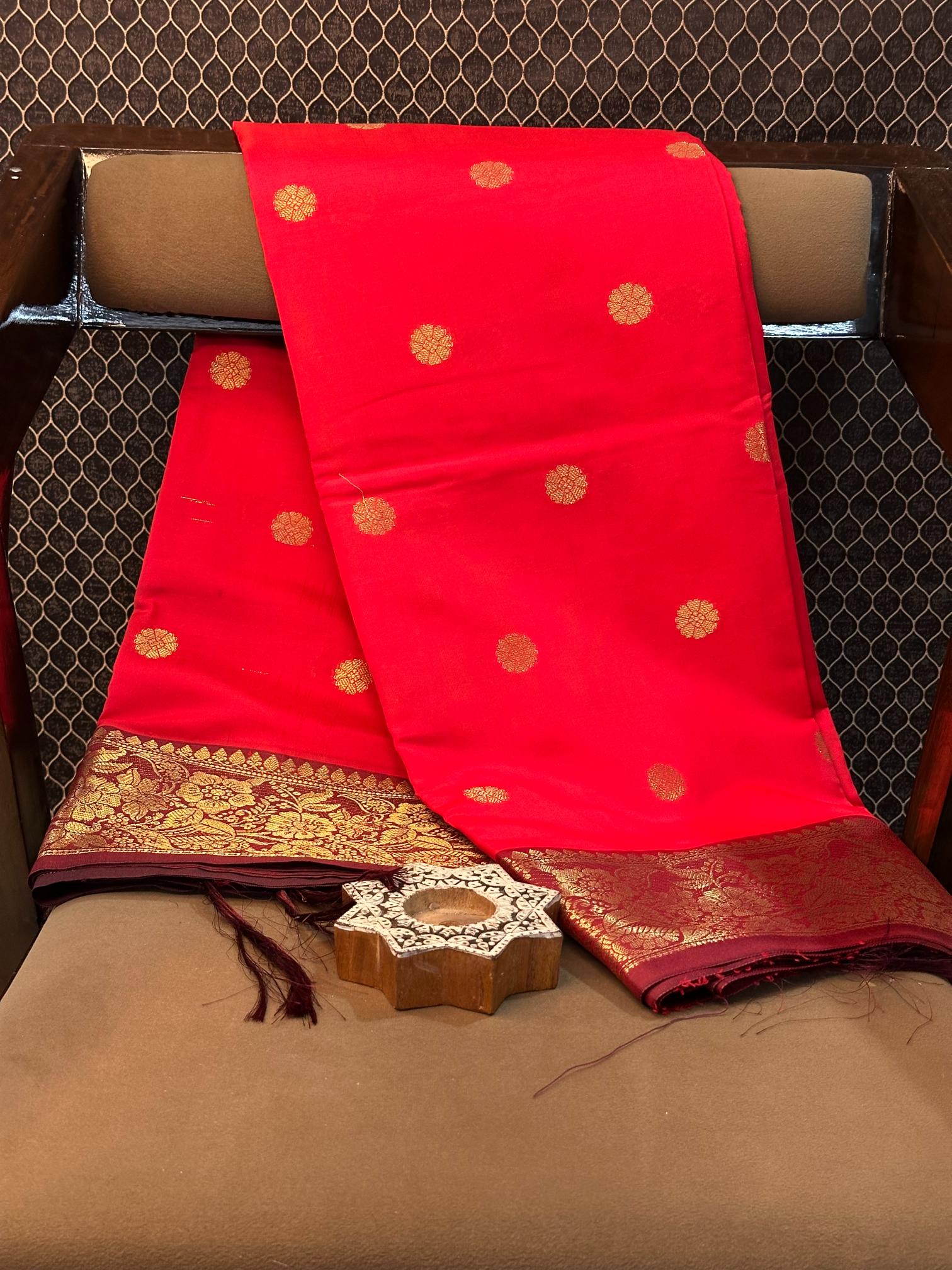 Eccentric zari weave Softsilk Banarasi saree