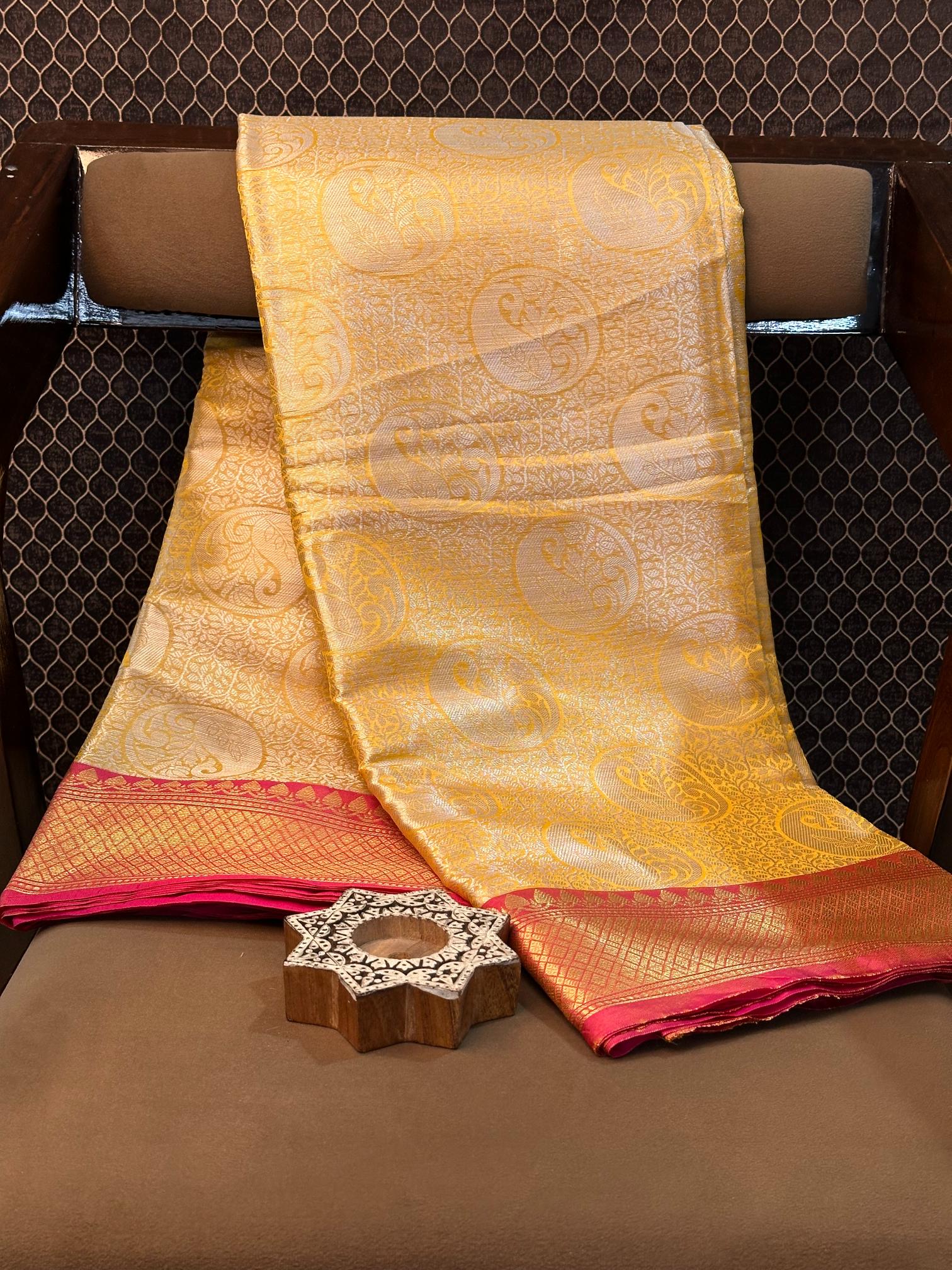 Eccentric zari weave Softsilk Banarasi saree