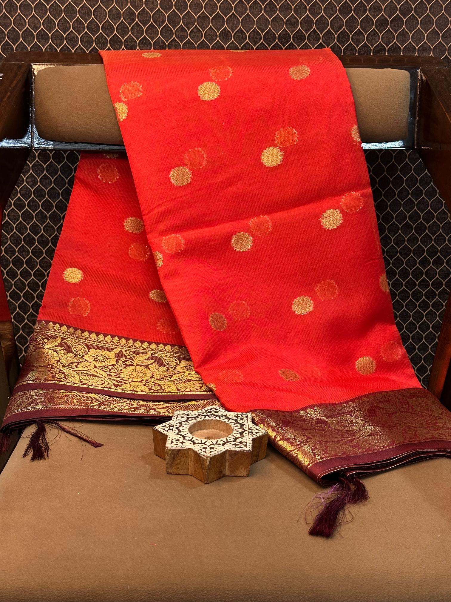 Eccentric Zari Weave Softsilk Heritage Banarasi Saree