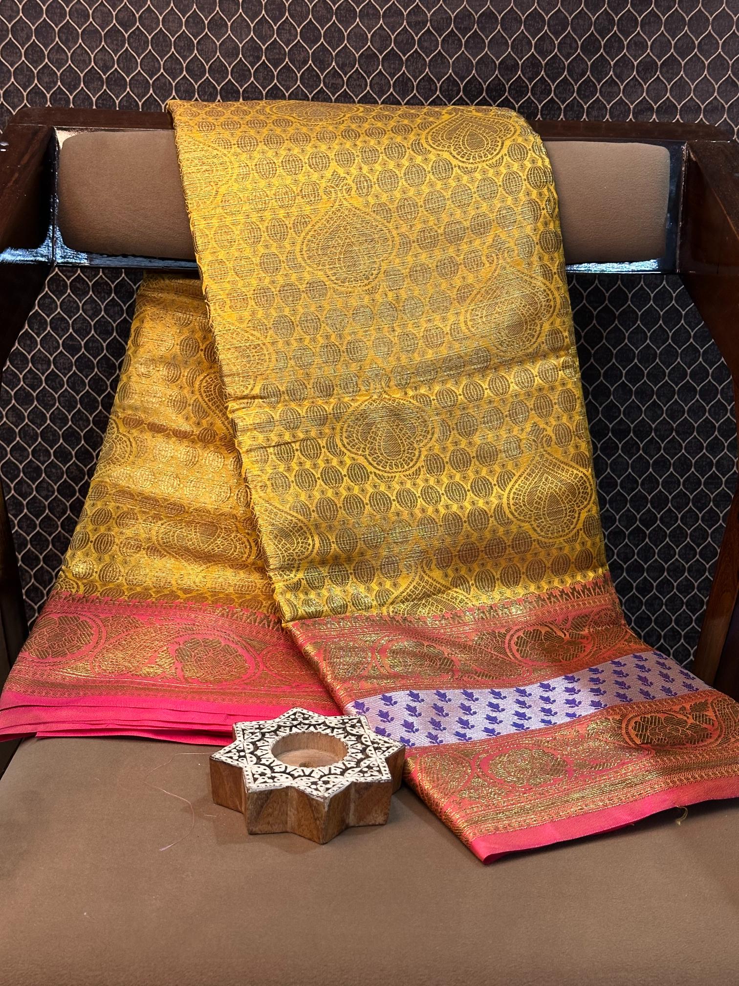 Eccentric zari weave Softsilk Banarasi saree