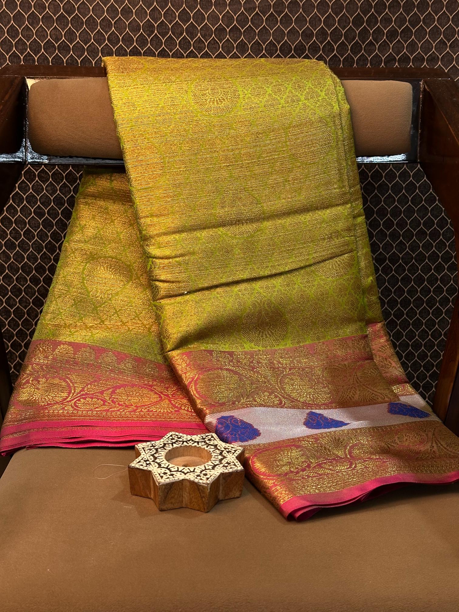 Eccentric Zari Weave Softsilk Heritage Banarasi Saree