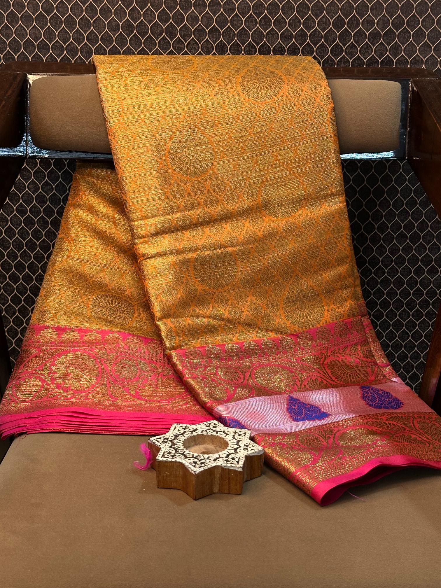 Eccentric zari weave Softsilk Banarasi saree