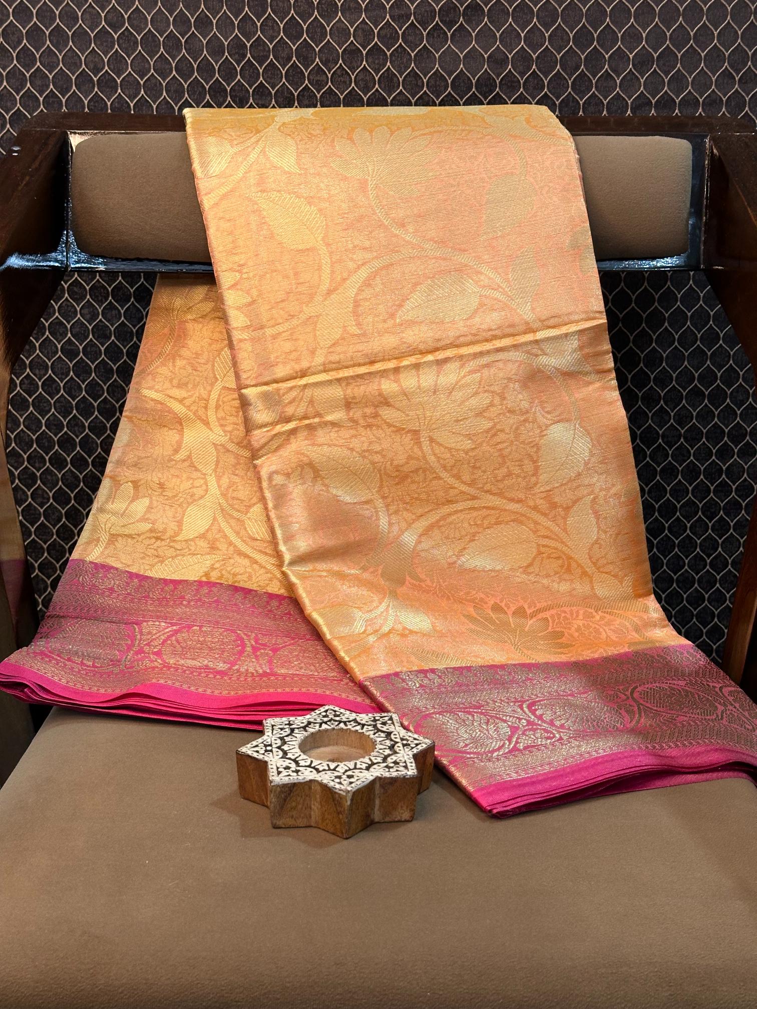 Eccentric zari weave Softsilk Banarasi saree