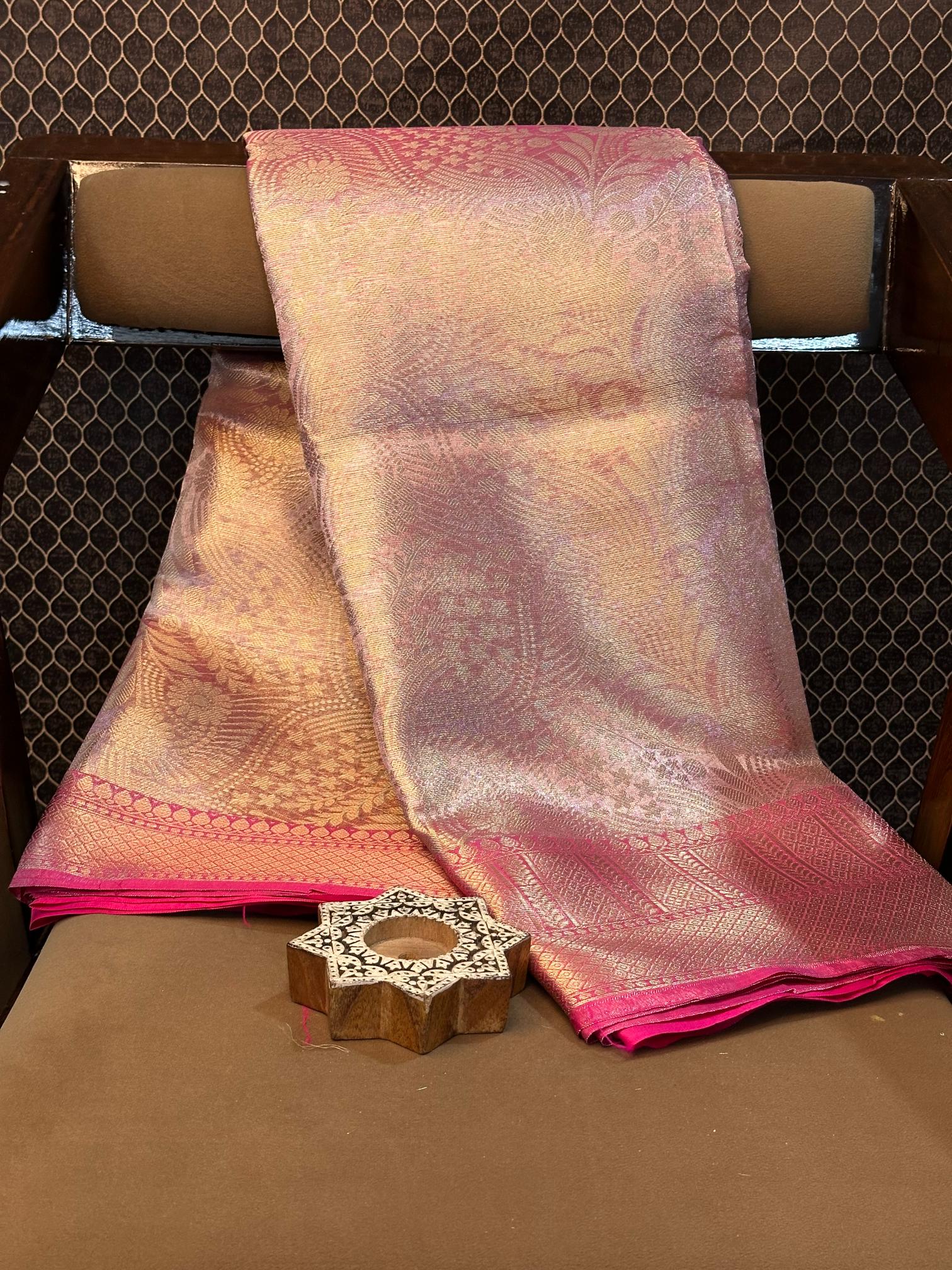 Eccentric zari weave Softsilk Banarasi saree
