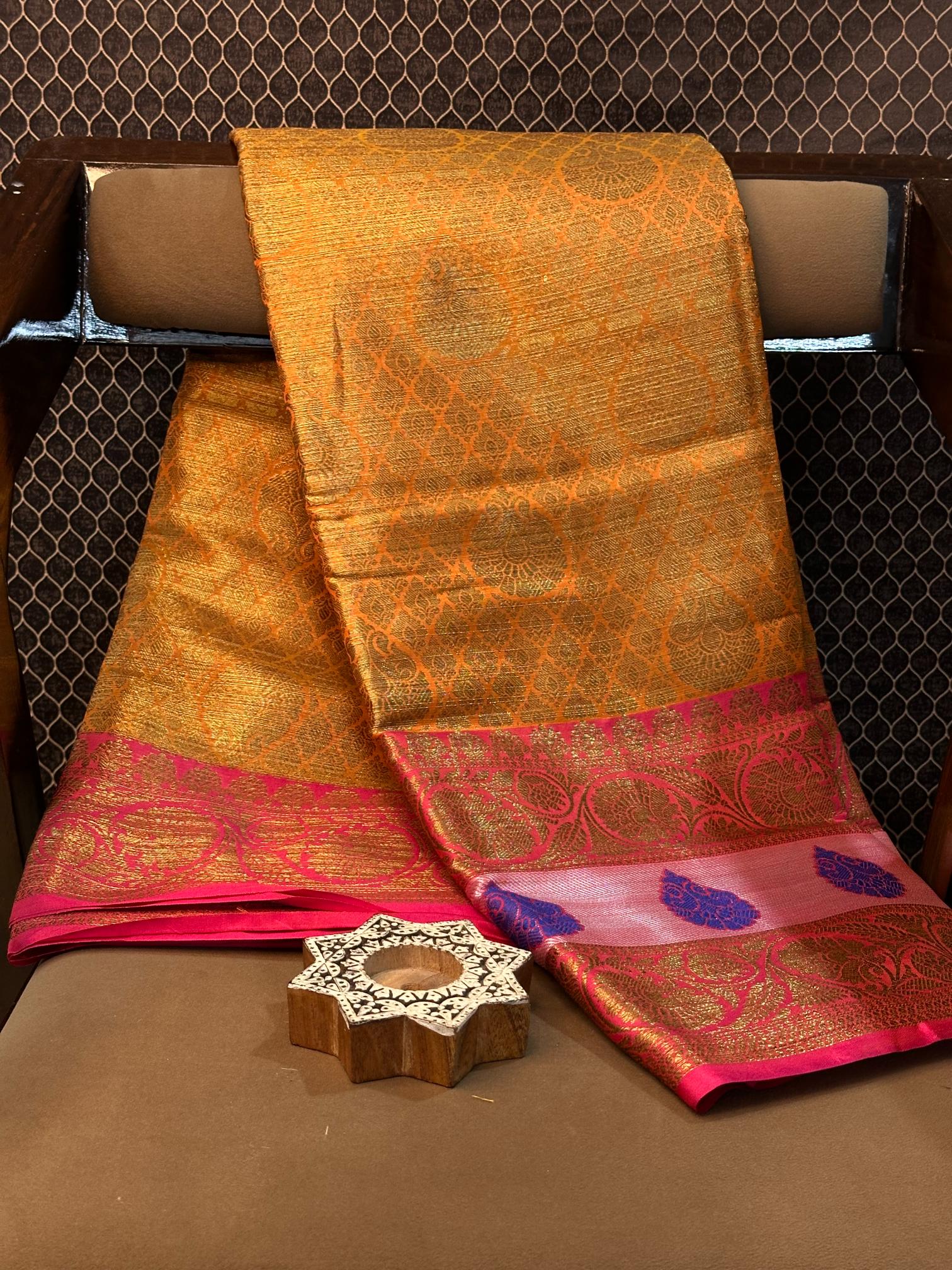 Eccentric zari weave Softsilk Banarasi saree